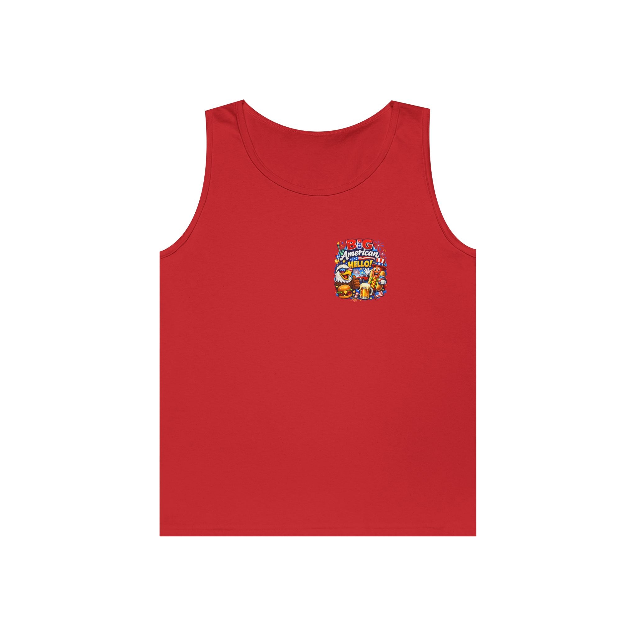 Big American Hello Funny Tank Top Patriotic