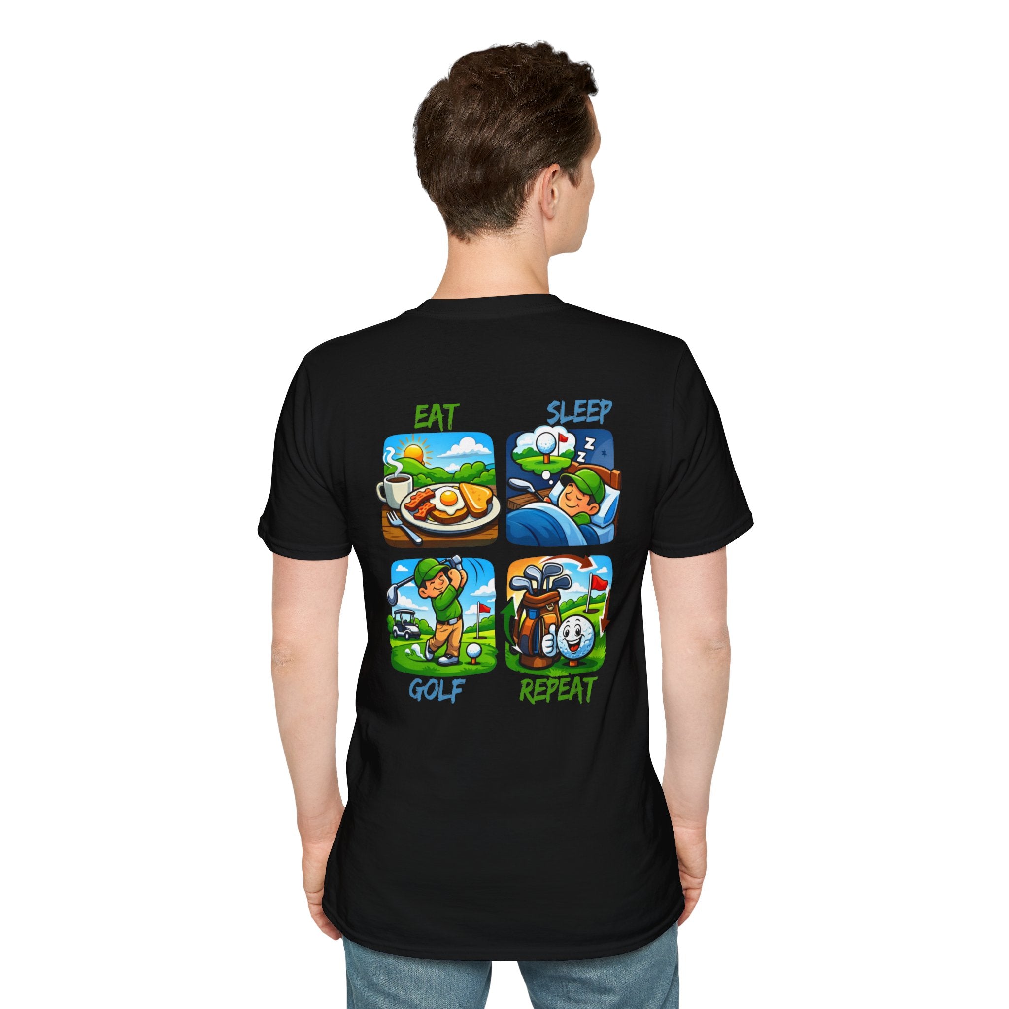 Golf Eat Sleep Repeat T-Shirt — Funny Golfer Graphic Tee