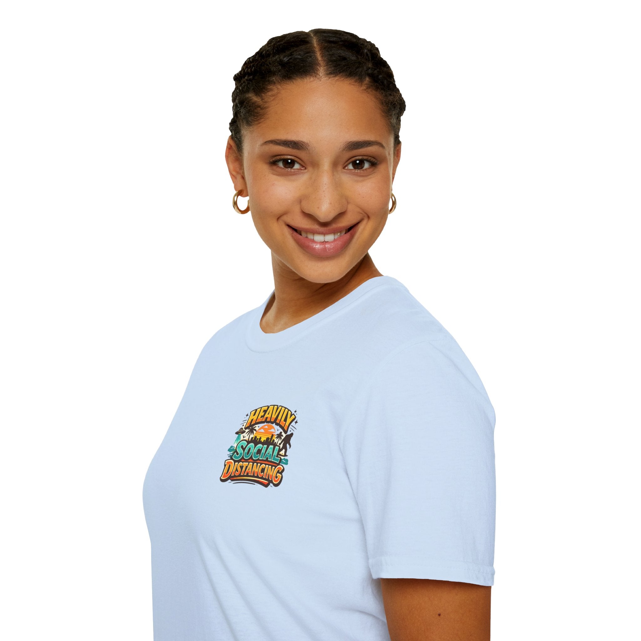 Heavily Socially Distancing Funny T-Shirt