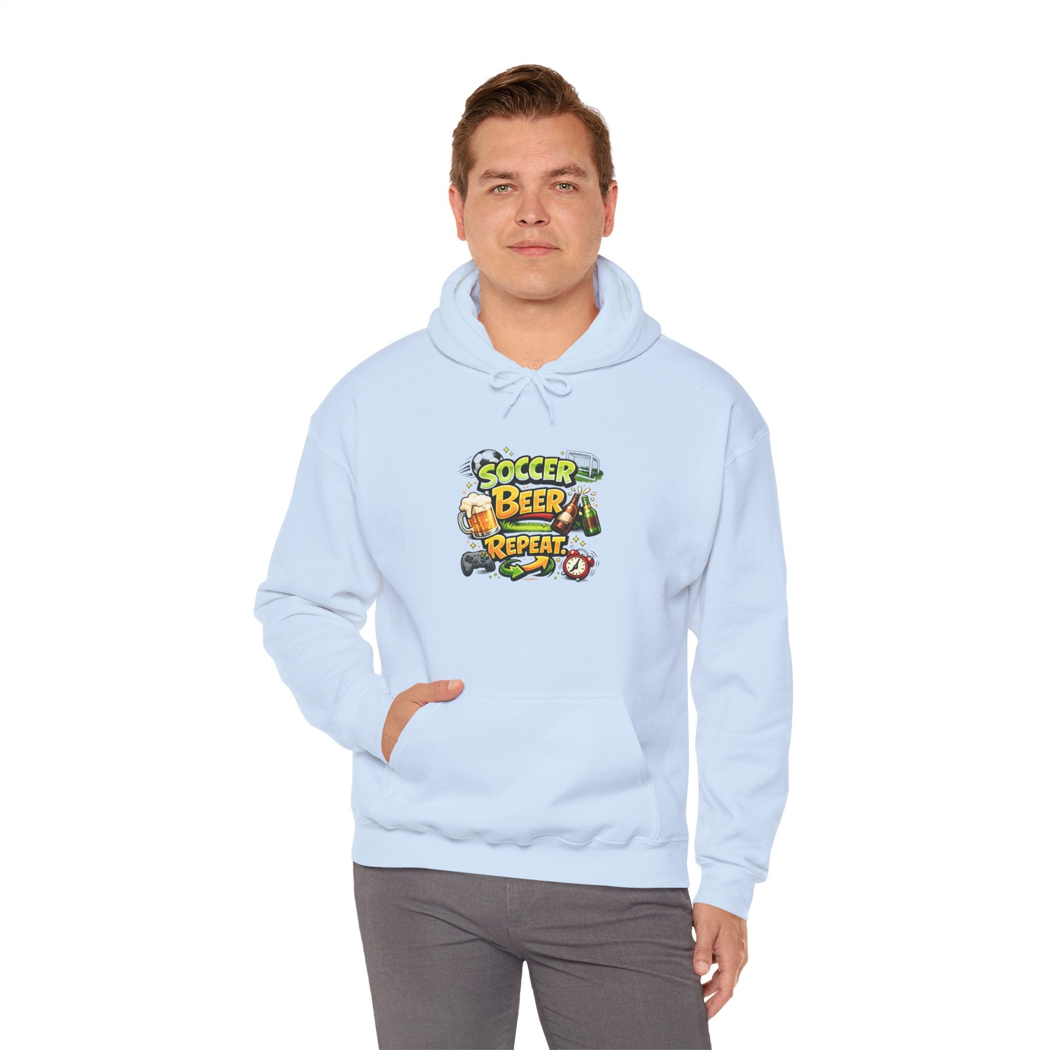 Soccer Beer Repeat Funny Hoodie