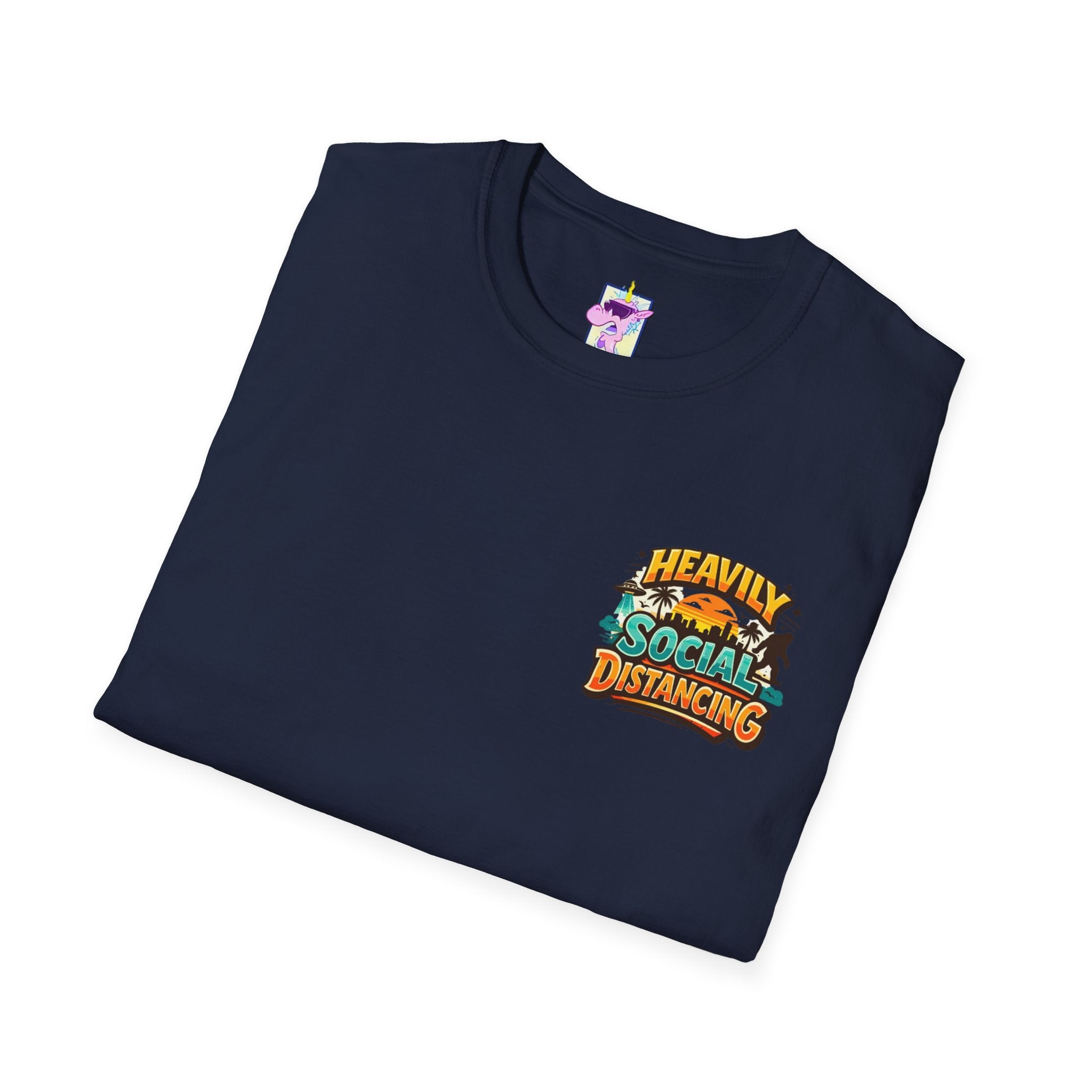 Heavily Socially Distancing Funny T-Shirt