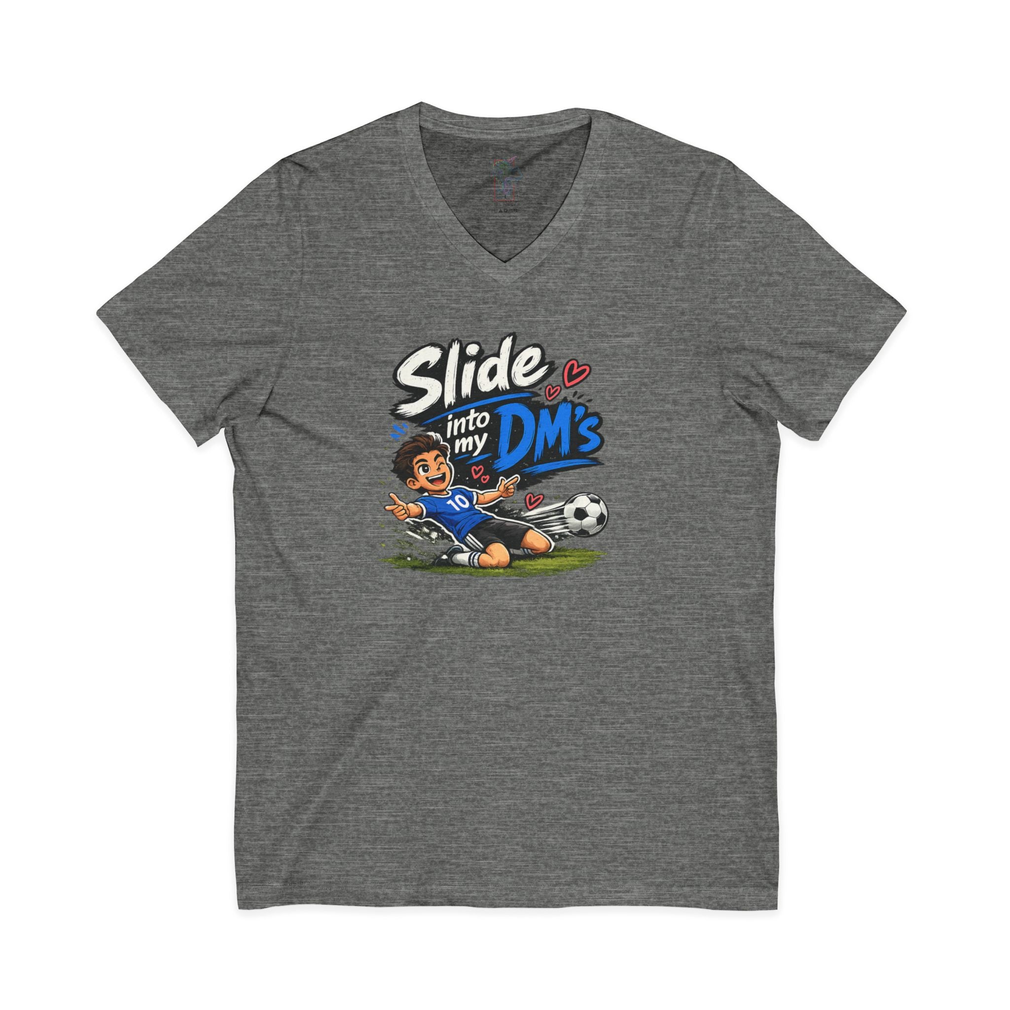 Slide Into My DMs Soccer V-Neck Tee