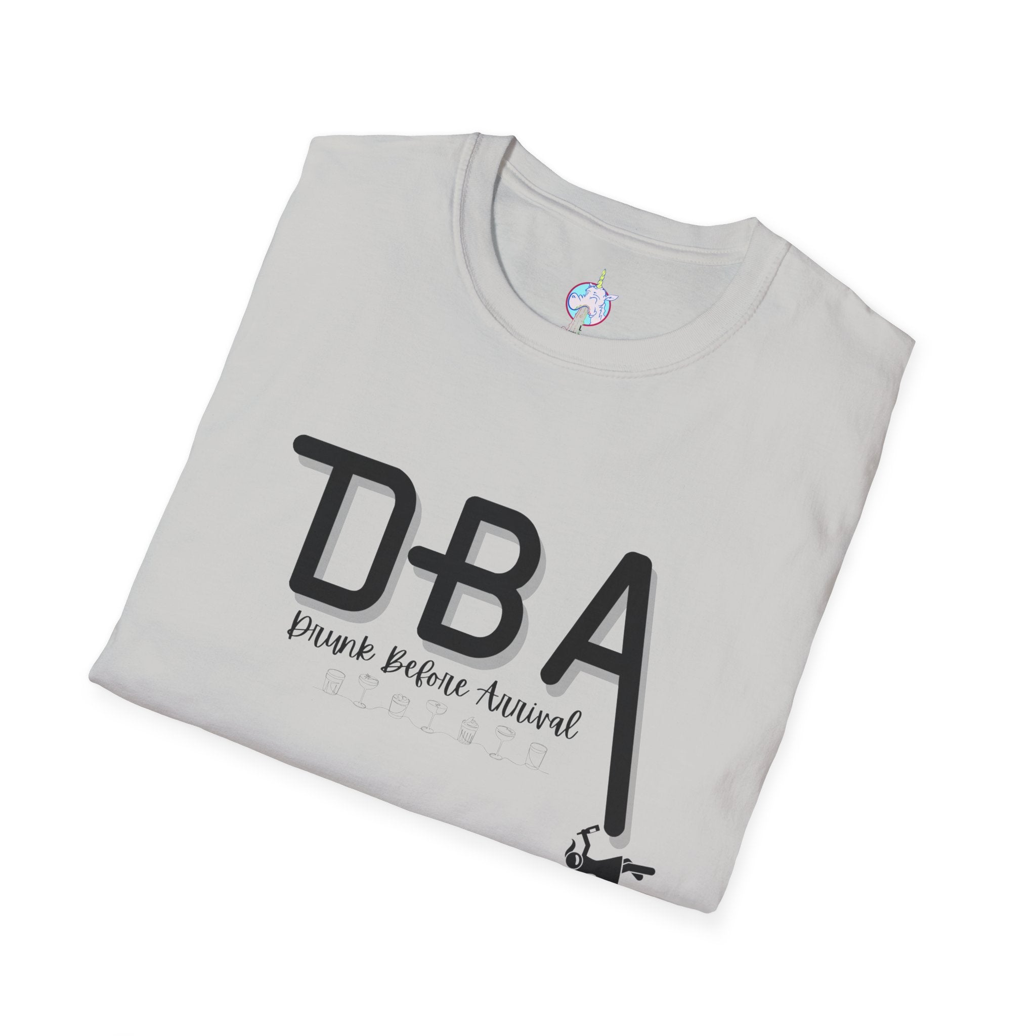 Drunk Before Arrival Funny T-Shirt — Bold Party Tee