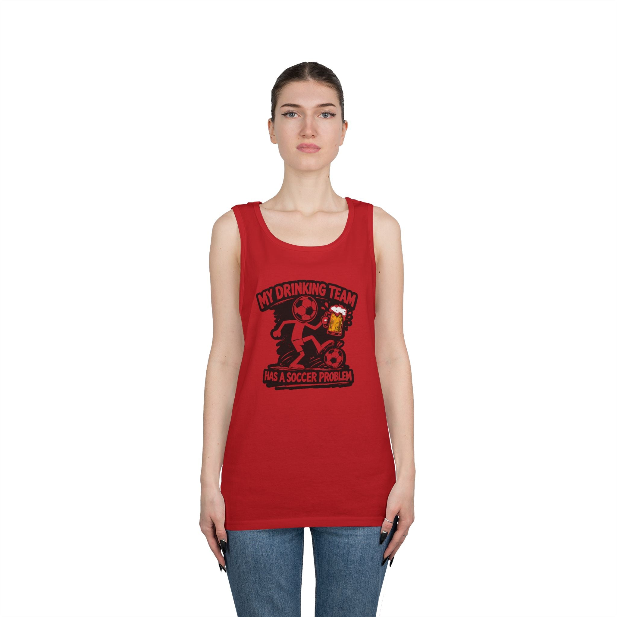 Soccer Drinking Team Tank Top — "My Drinking Team Has a Soccer Problem"
