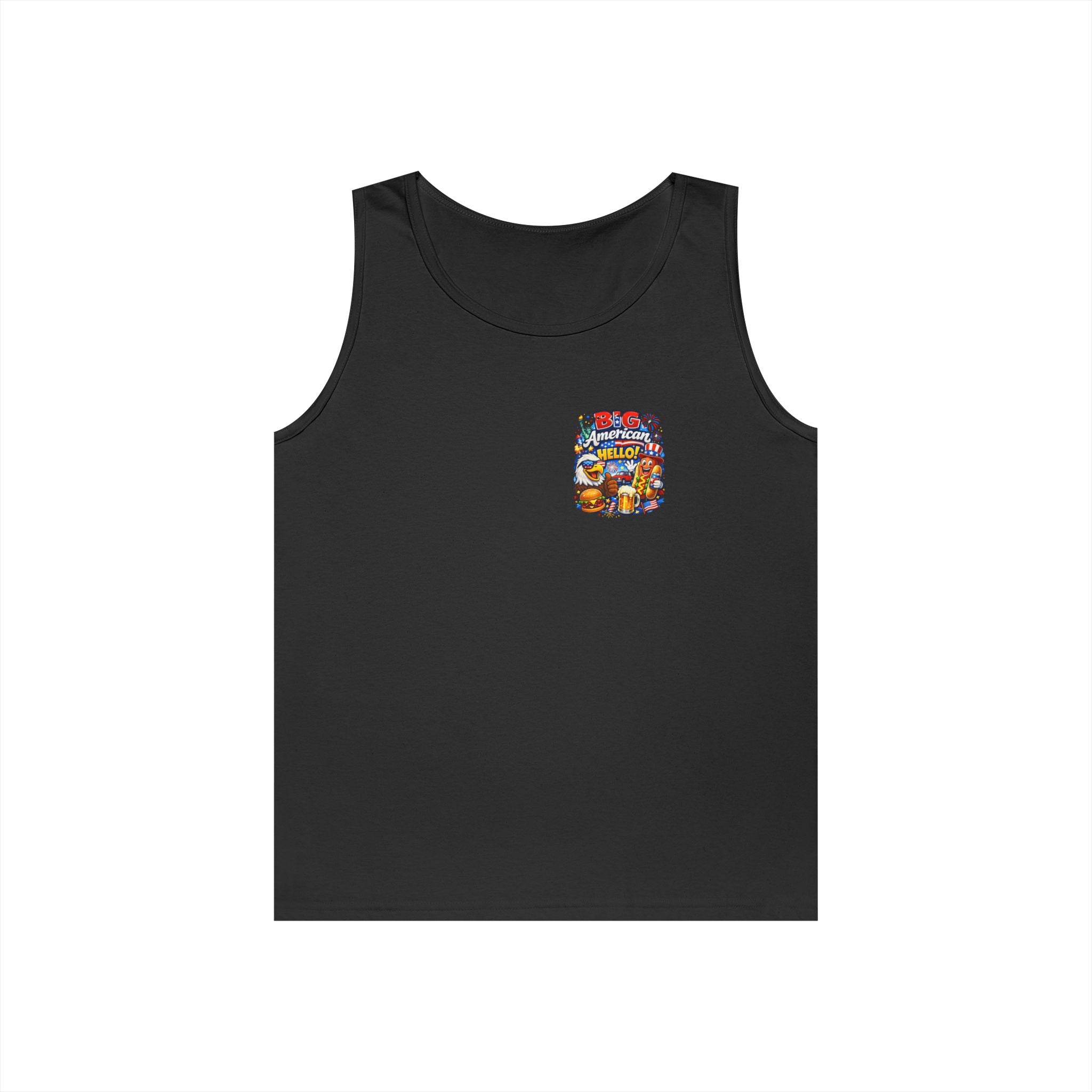 Big American Hello Funny Tank Top Patriotic
