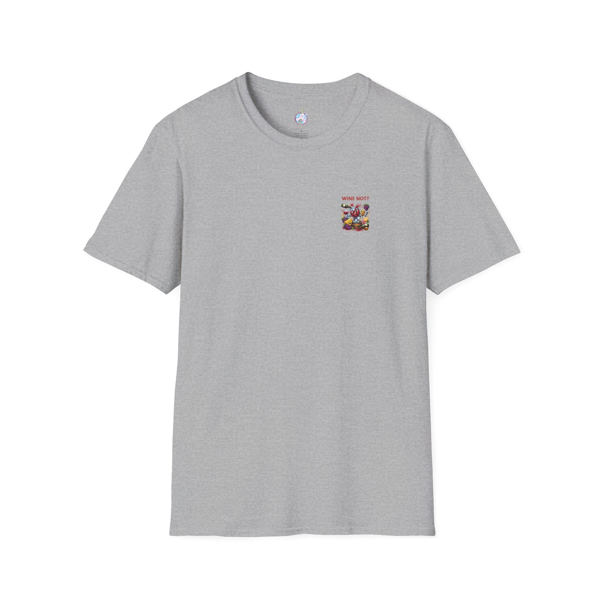 Wine Not? Graphic T-Shirt — Funny Wine Glass & Grapes Tee