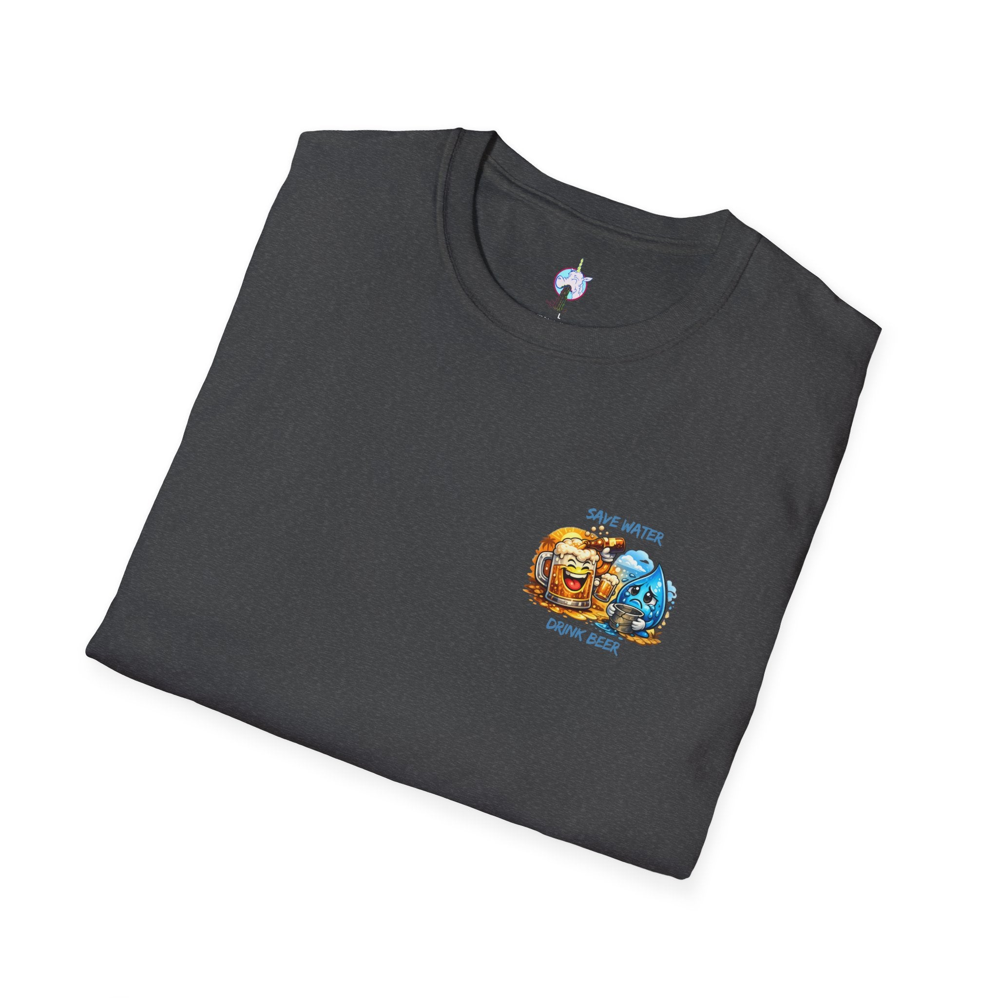 Save Water Drink Beer T-Shirt — Funny Beer & Water Cartoon Tee