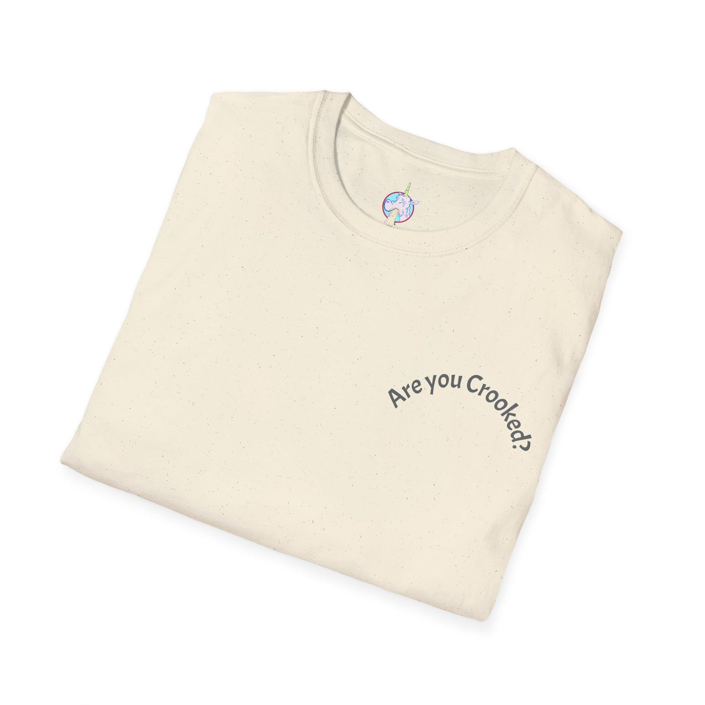 Unisex Softstyle T-Shirt: 'Are You Crooked?' & 'Shocker for Life' Graphic Tee
