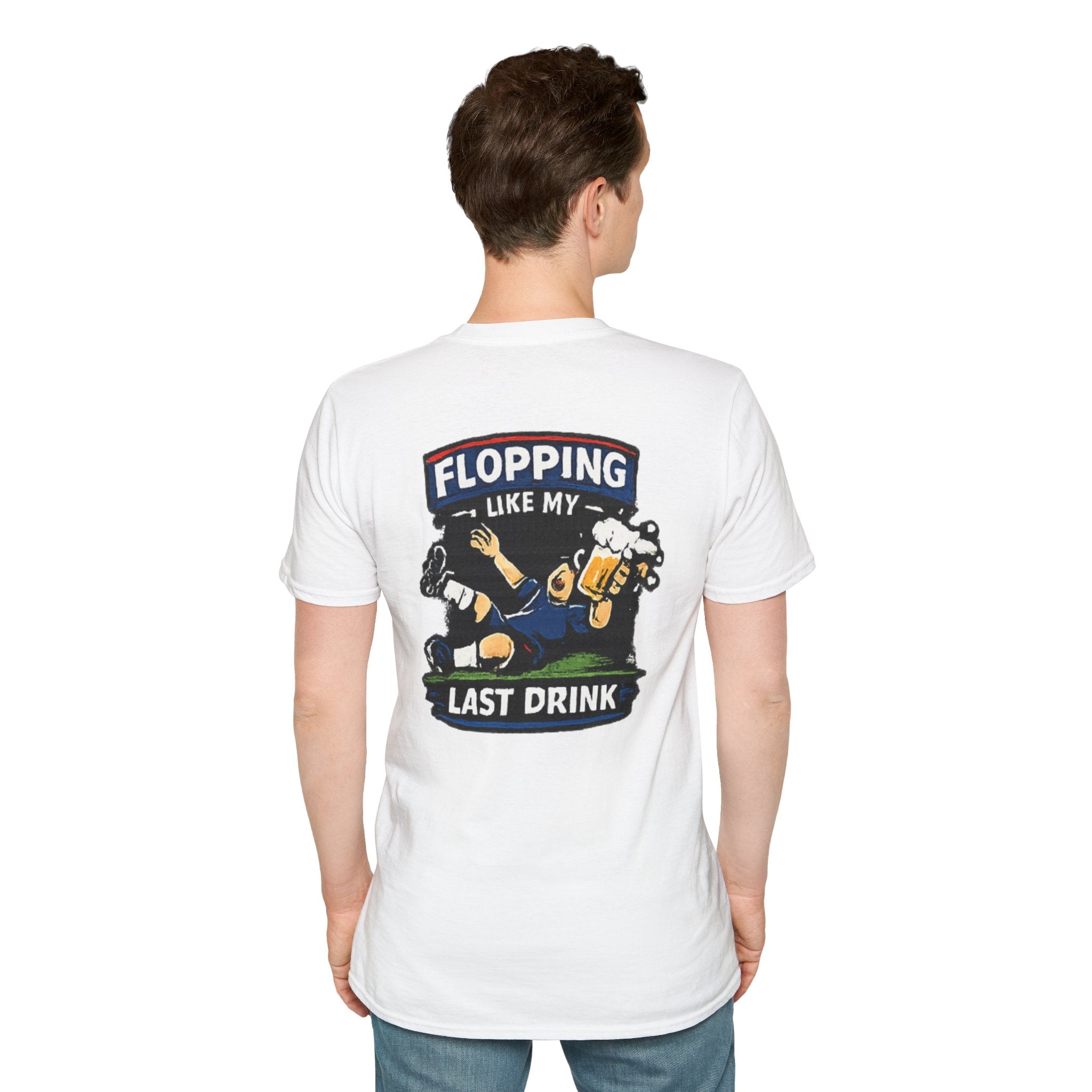 Flopping Like My Last Drink T-Shirt – Funny Bar & Beer Drinking Tee