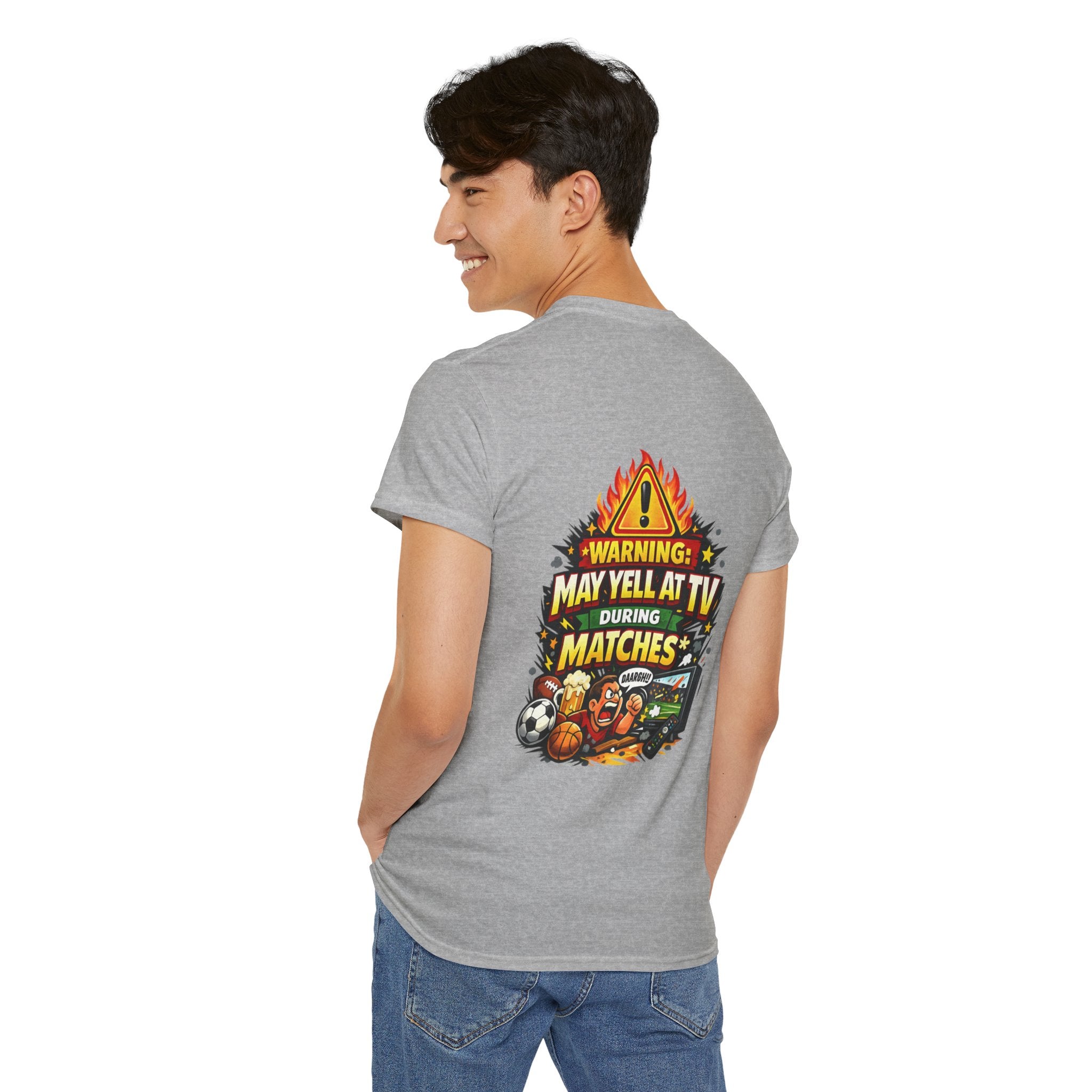 Warning May Yell At TV During Matches Funny T-Shirt