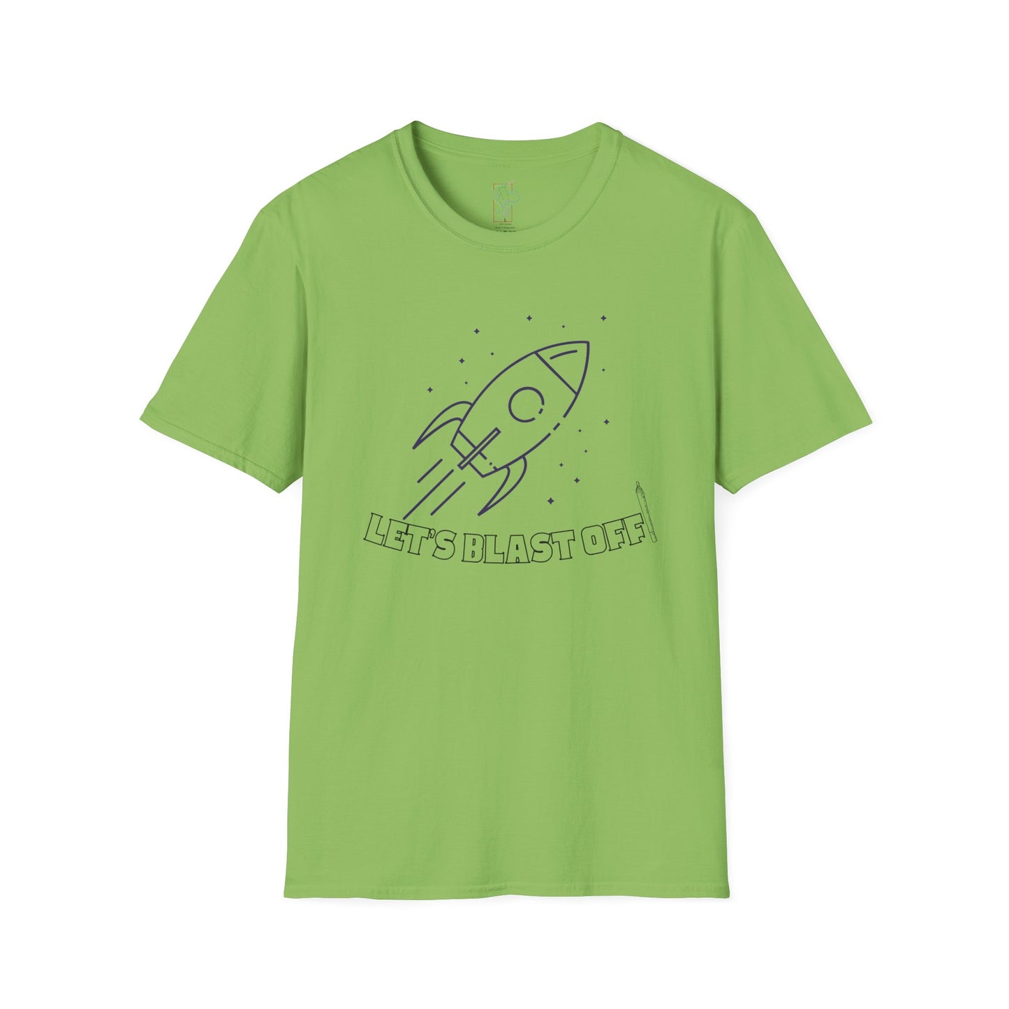 Unisex Softstyle T-Shirt with Rocket Design - Perfect for Space Lovers, Parties, Birthdays, Everyday Wear, or Gifts
