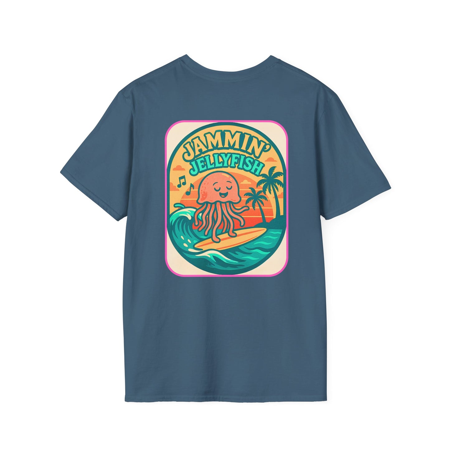 Jammin' Jellyfish Unisex Softstyle T-Shirt - Beach Life Vibes