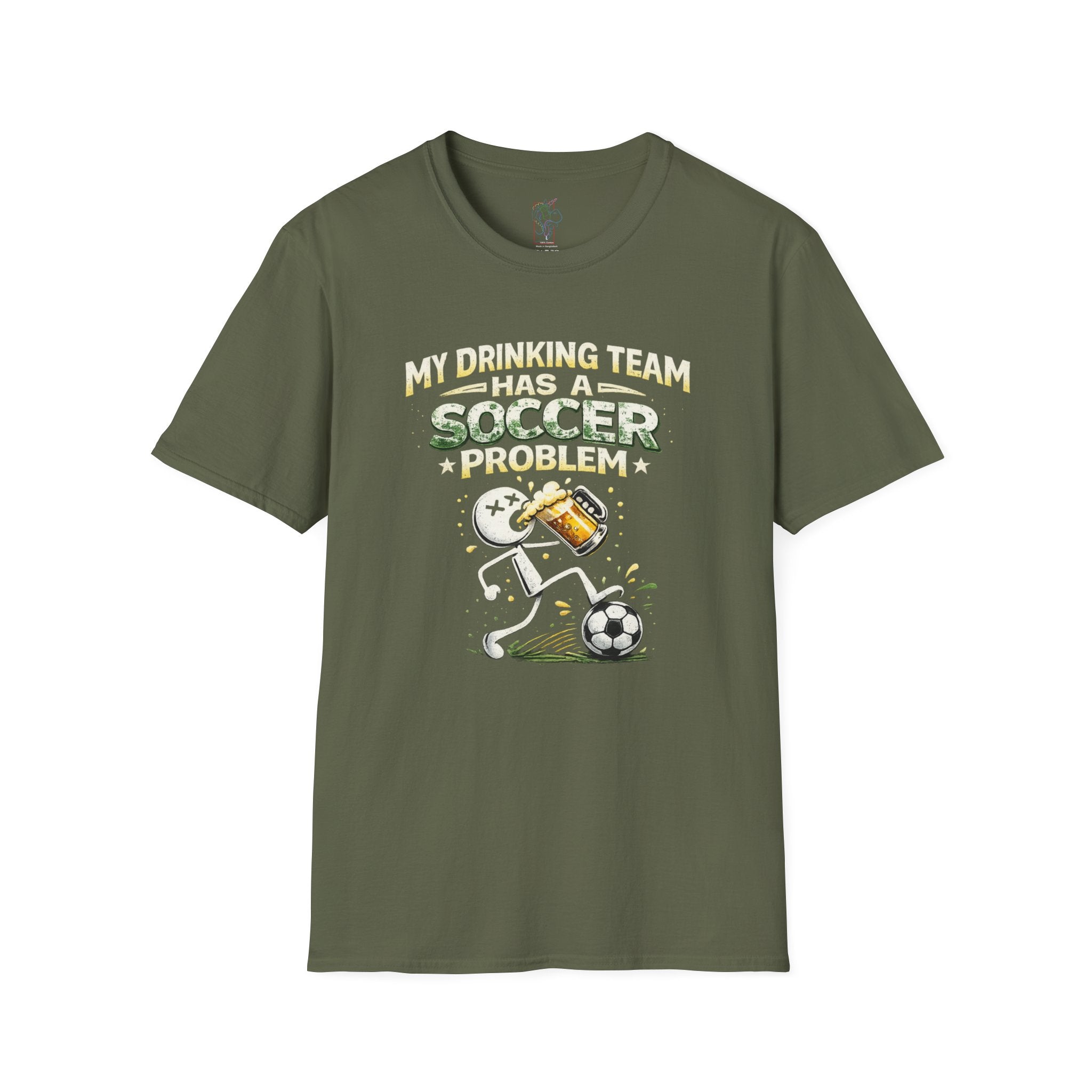 Soccer T-Shirt — "My Drinking Team Has a Soccer Problem" Funny Soccer Fan Tee