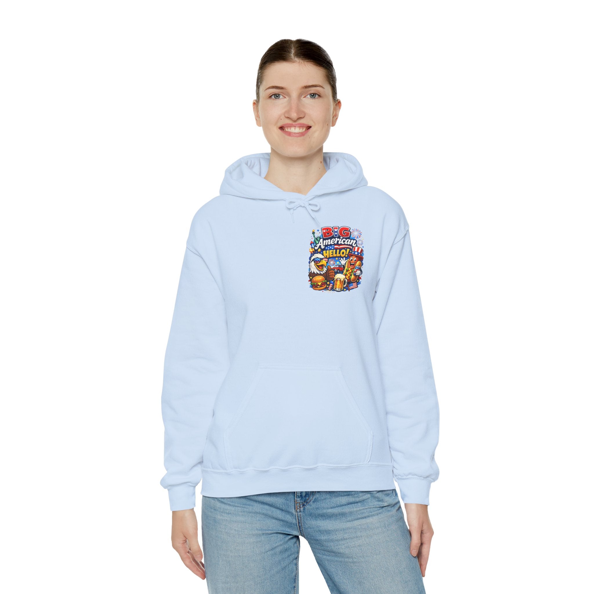 Big American Hello Funny Hoodie