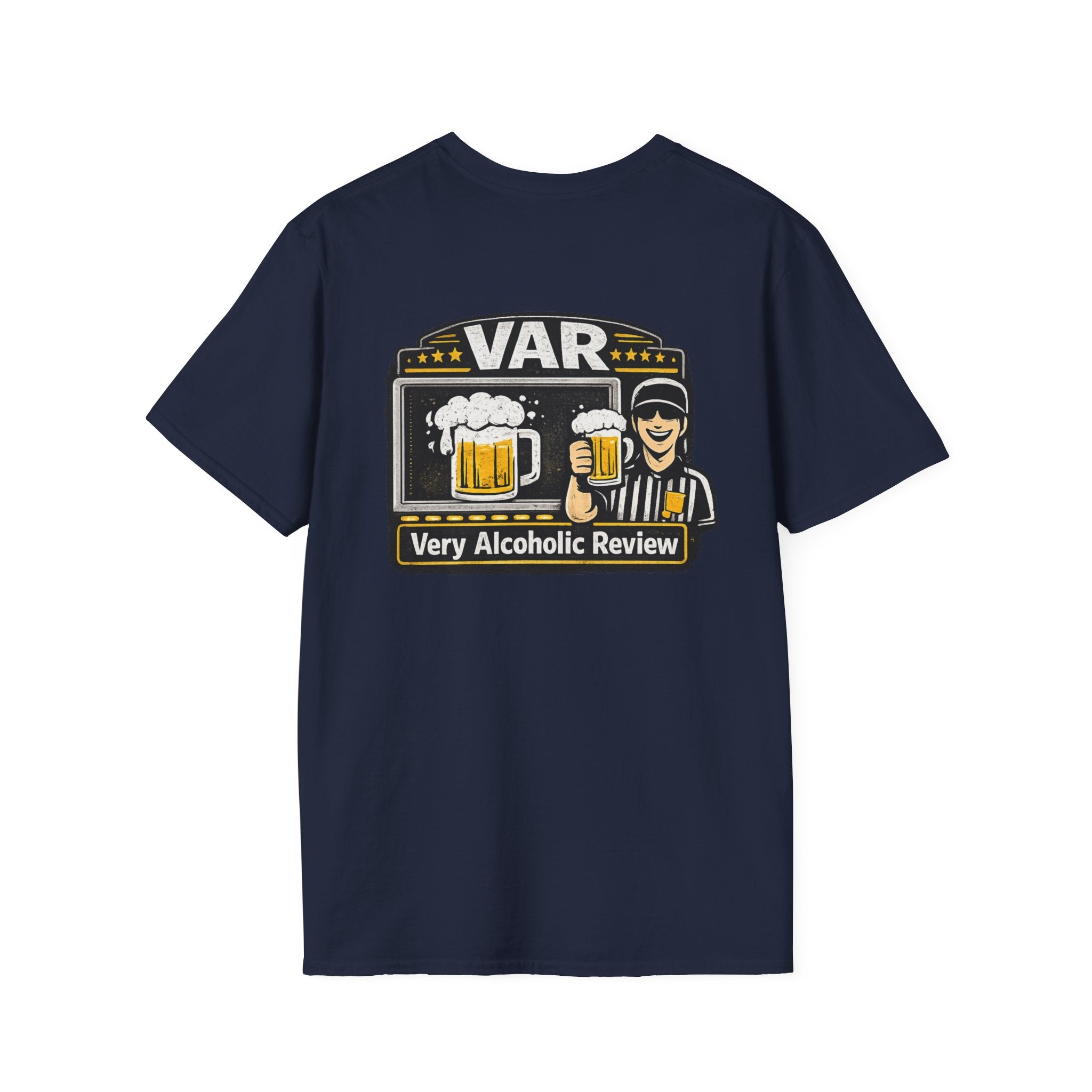 VAR "Very Alcoholic Review" Soccer T-Shirt — Beer Referee Graphic Tee