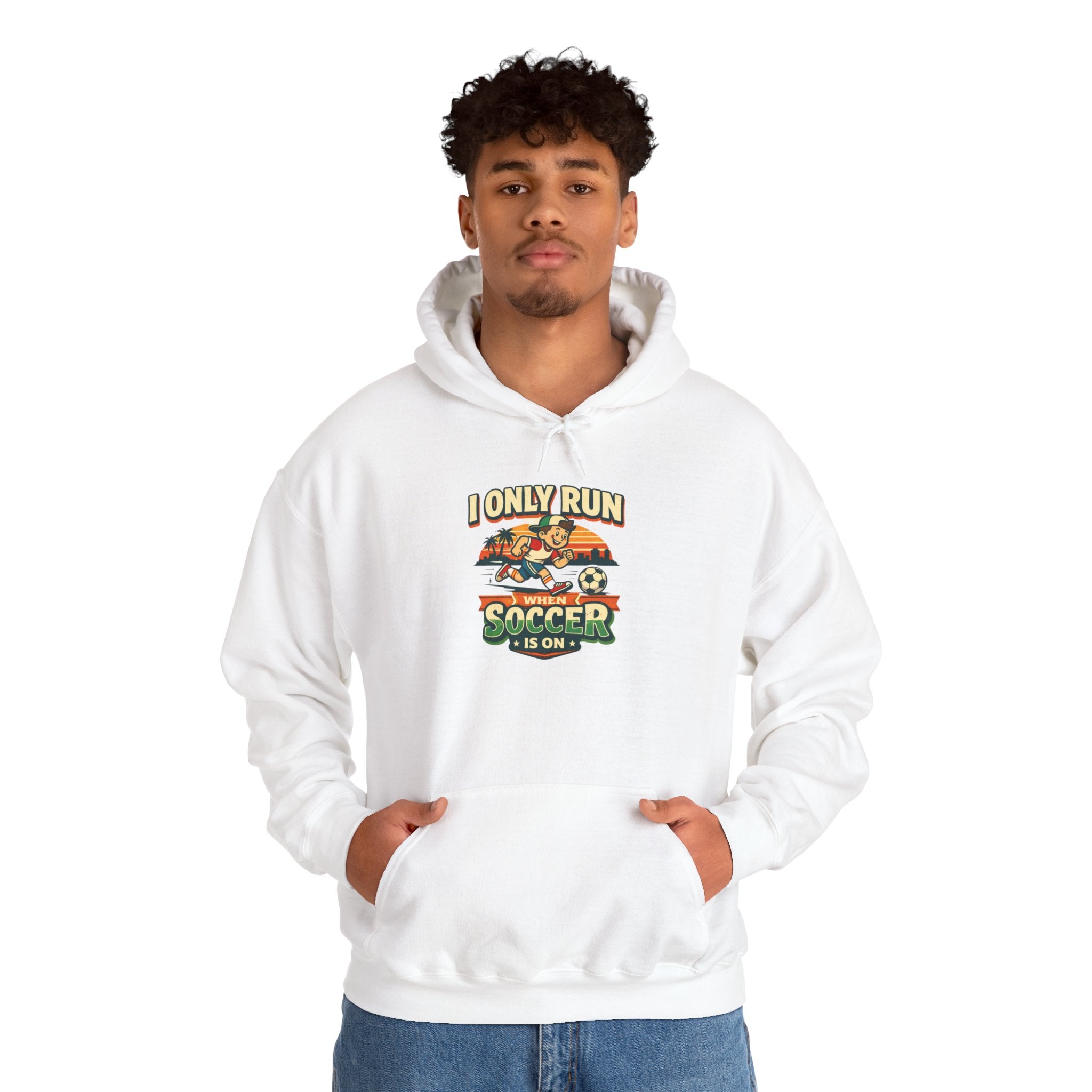 I Only Run When Soccer Is On Funny Hoodie