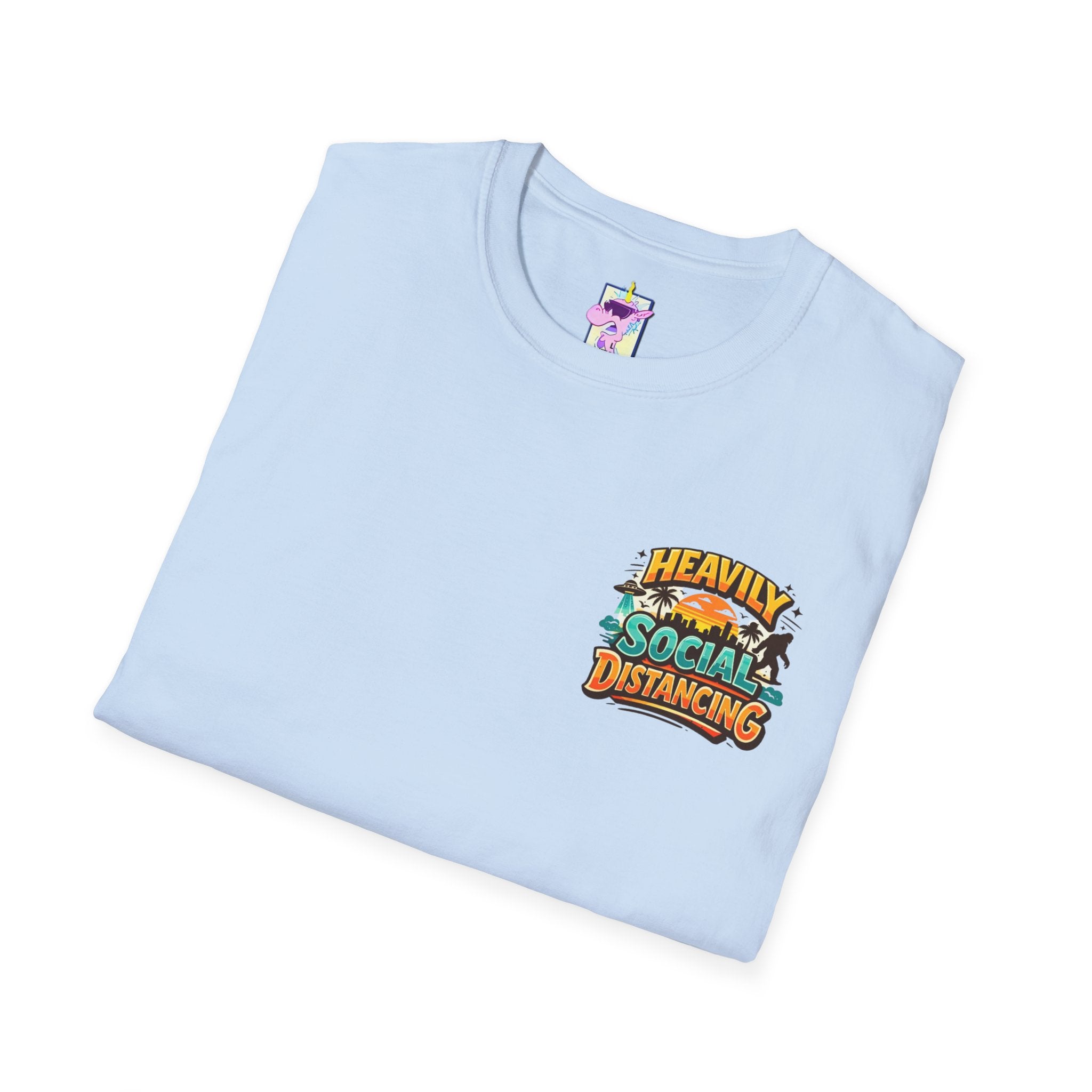 Heavily Socially Distancing Funny T-Shirt
