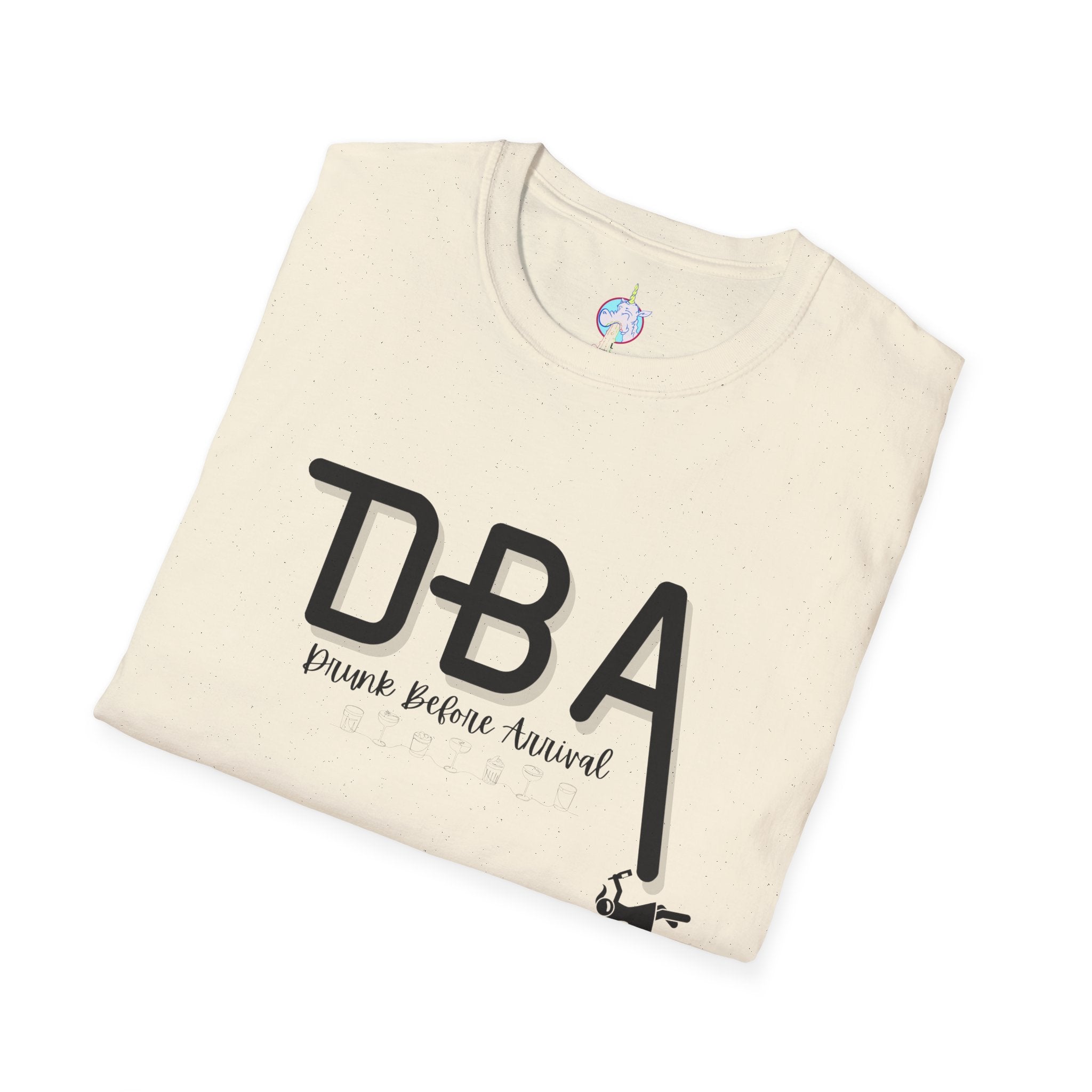 Drunk Before Arrival Funny T-Shirt — Bold Party Tee