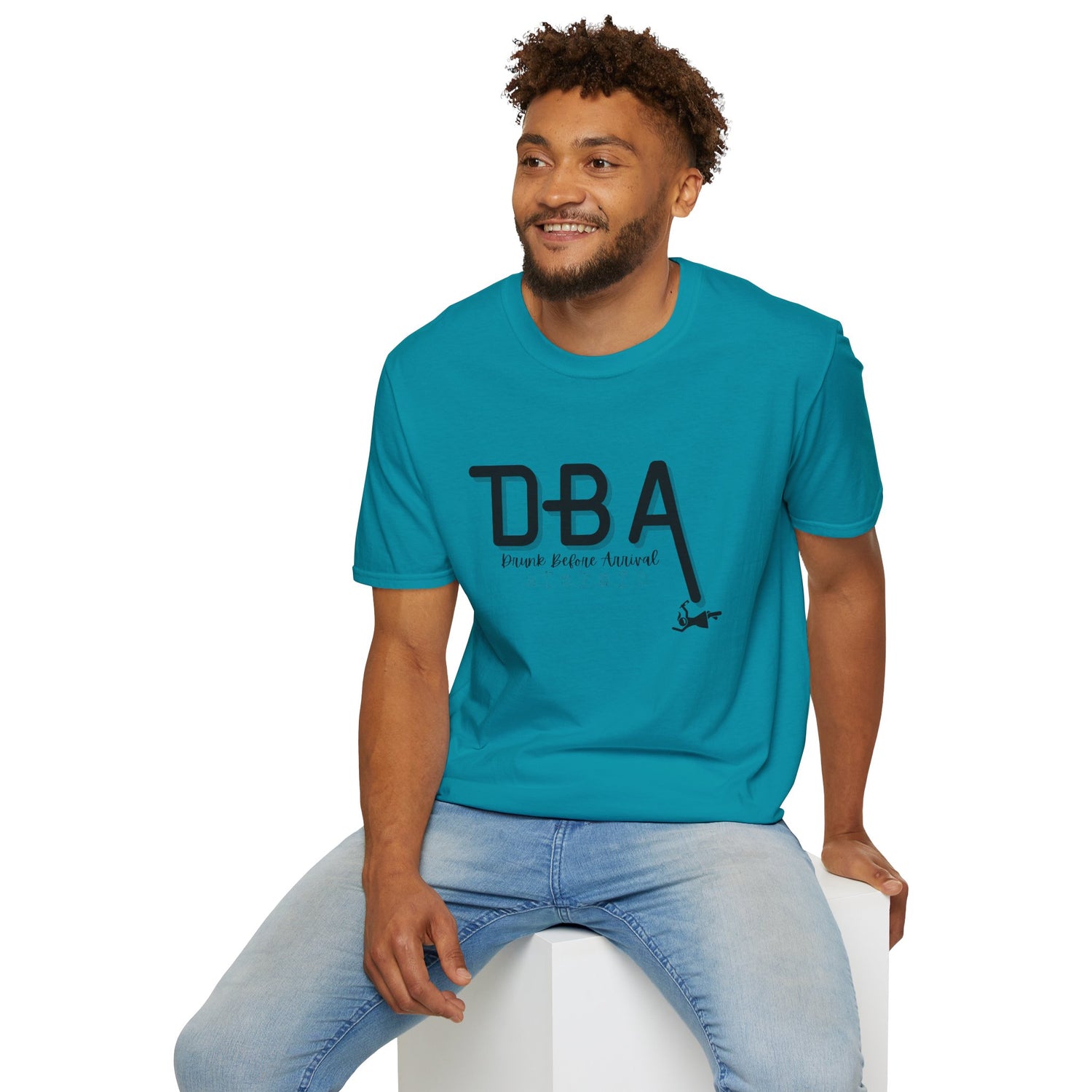 Drunk Before Arrival Funny T-Shirt — Bold Party Tee