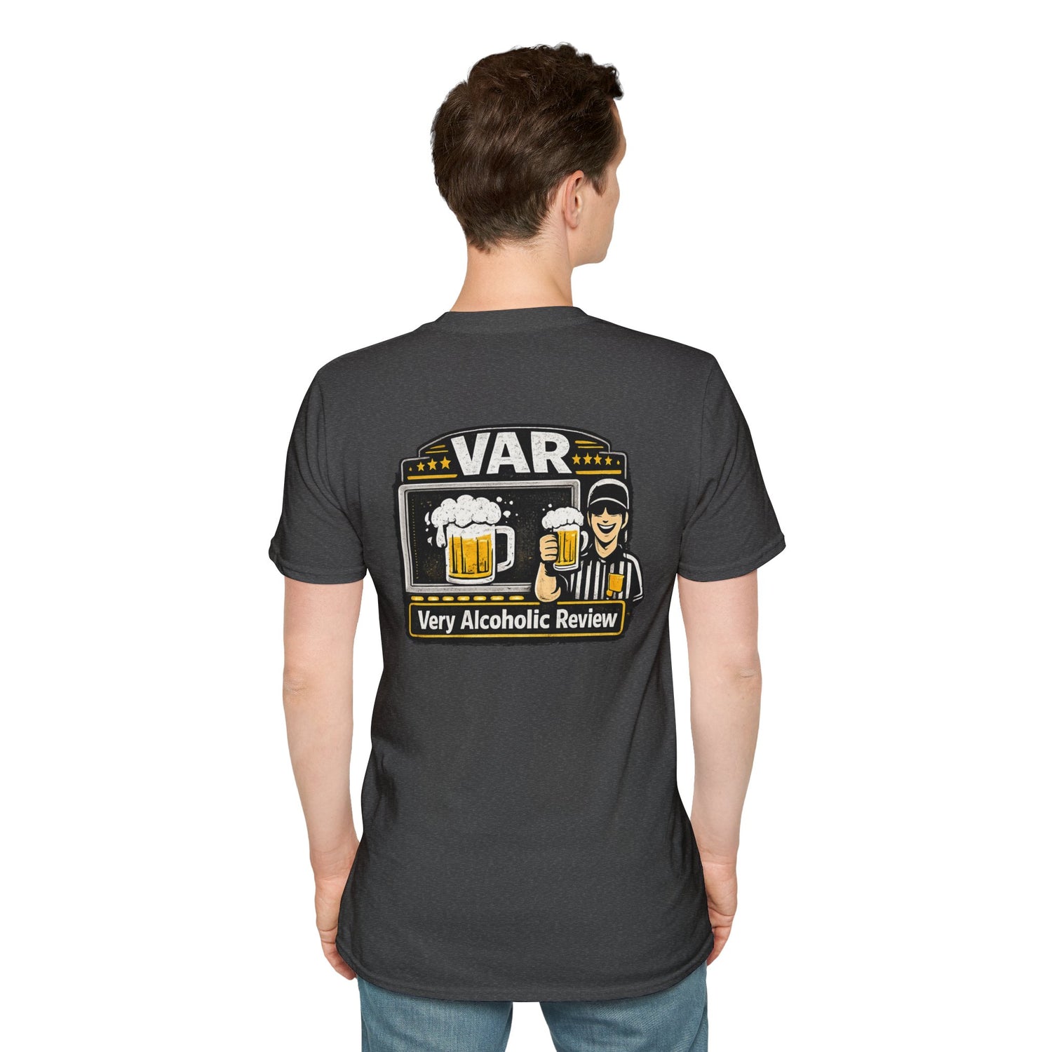 VAR "Very Alcoholic Review" Soccer T-Shirt — Beer Referee Graphic Tee