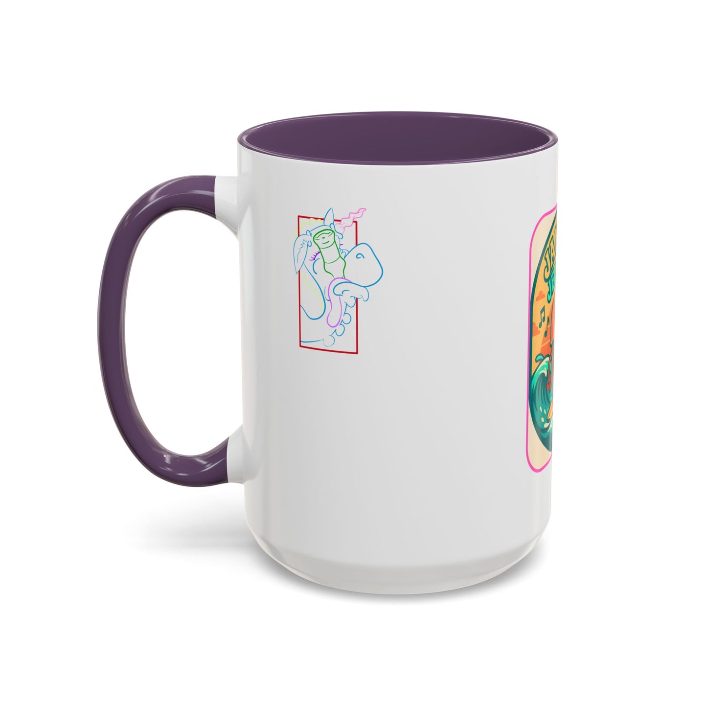 Jammin' Jellyfish Coffee Mug - Fun Surfing Ocean Mug, Tropical Drinkware, Beach Vibes Gift, Casual Teacup, Quirky Kitchen Decor