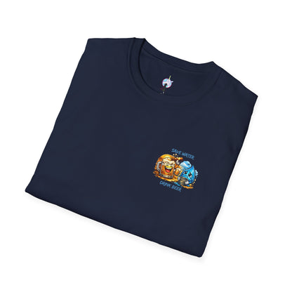 Save Water Drink Beer T-Shirt — Funny Beer &amp; Water Cartoon Tee