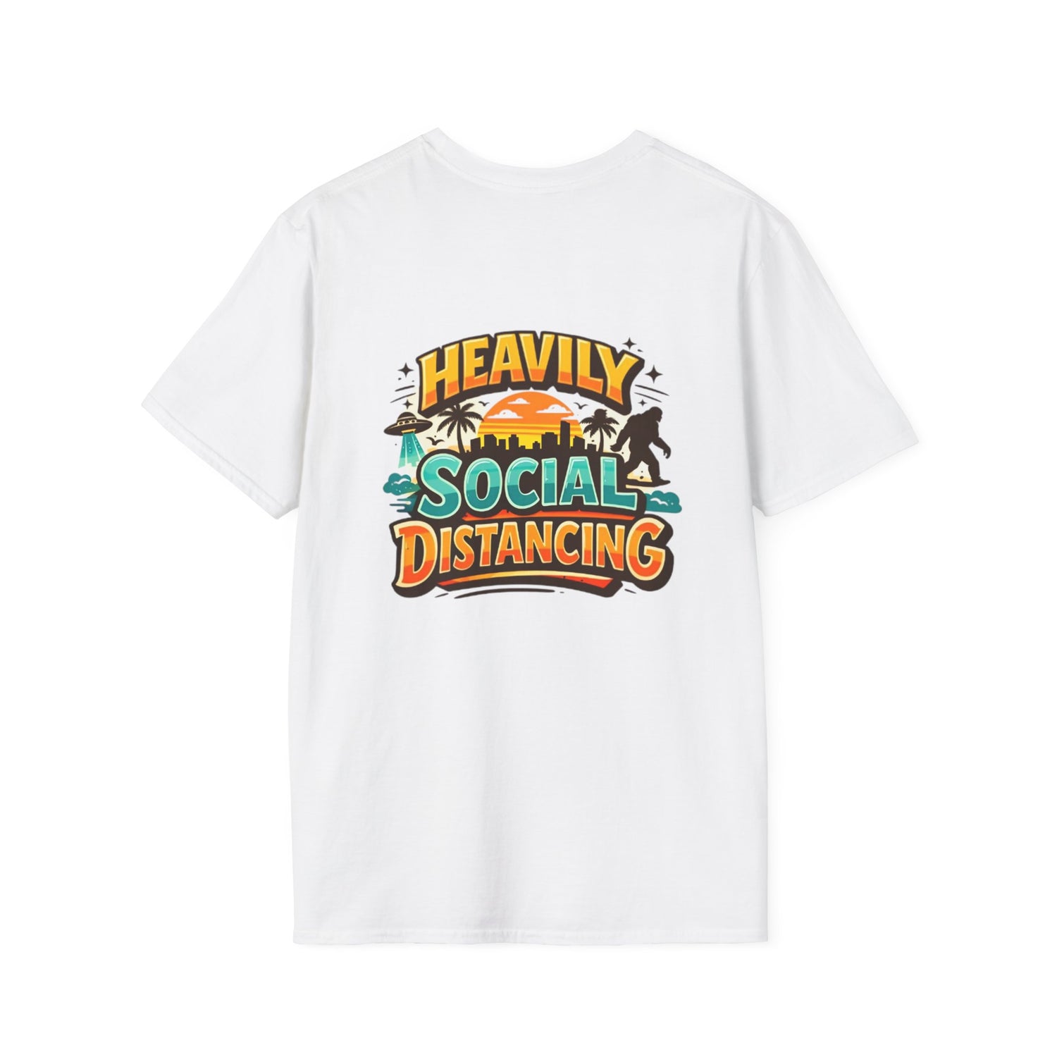 Heavily Socially Distancing Funny T-Shirt