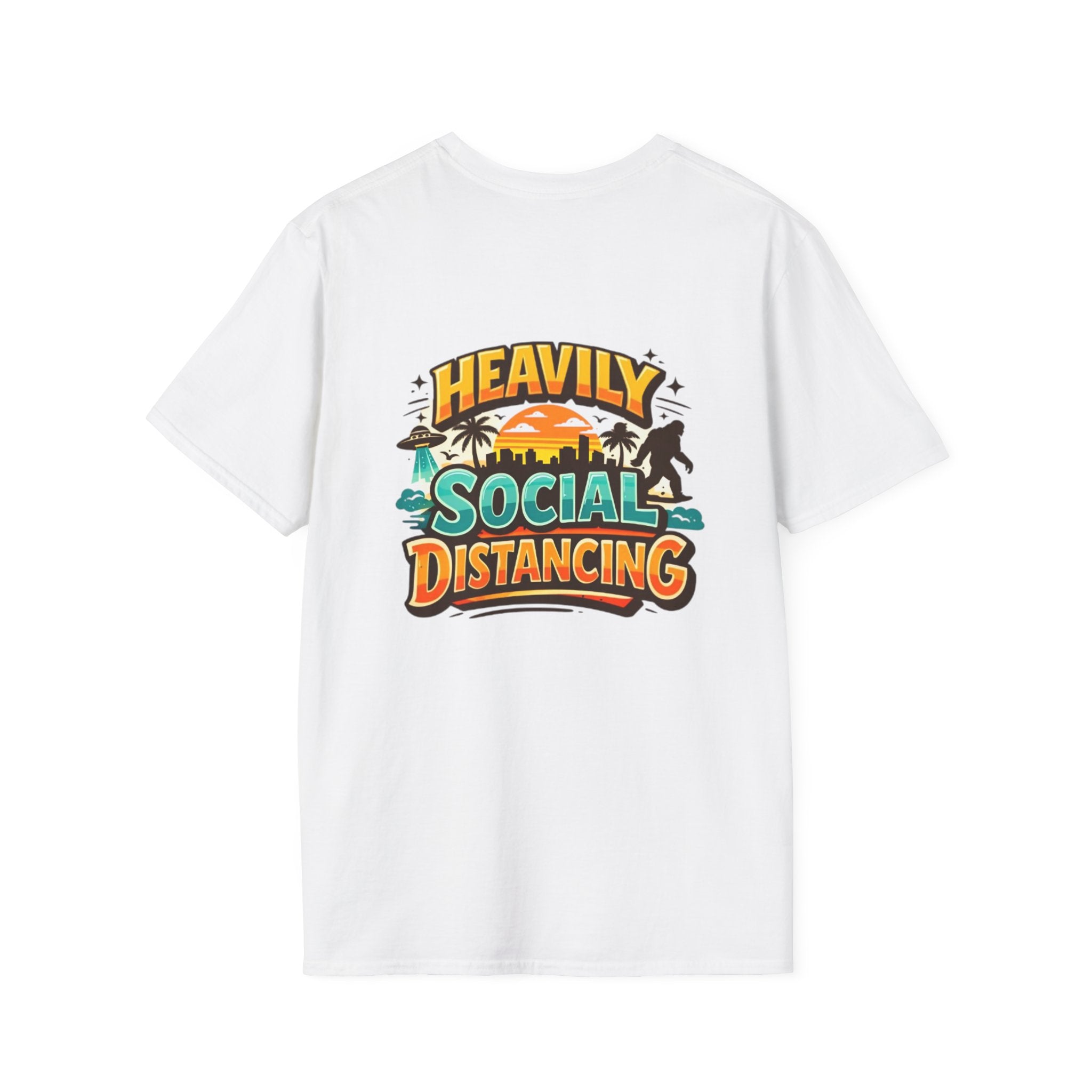Heavily Socially Distancing Funny T-Shirt