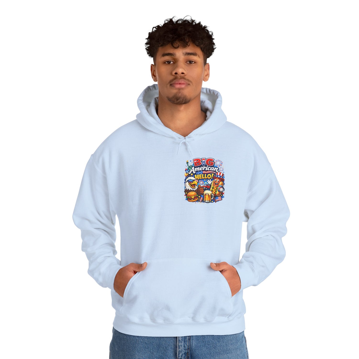Big American Hello Funny Hoodie