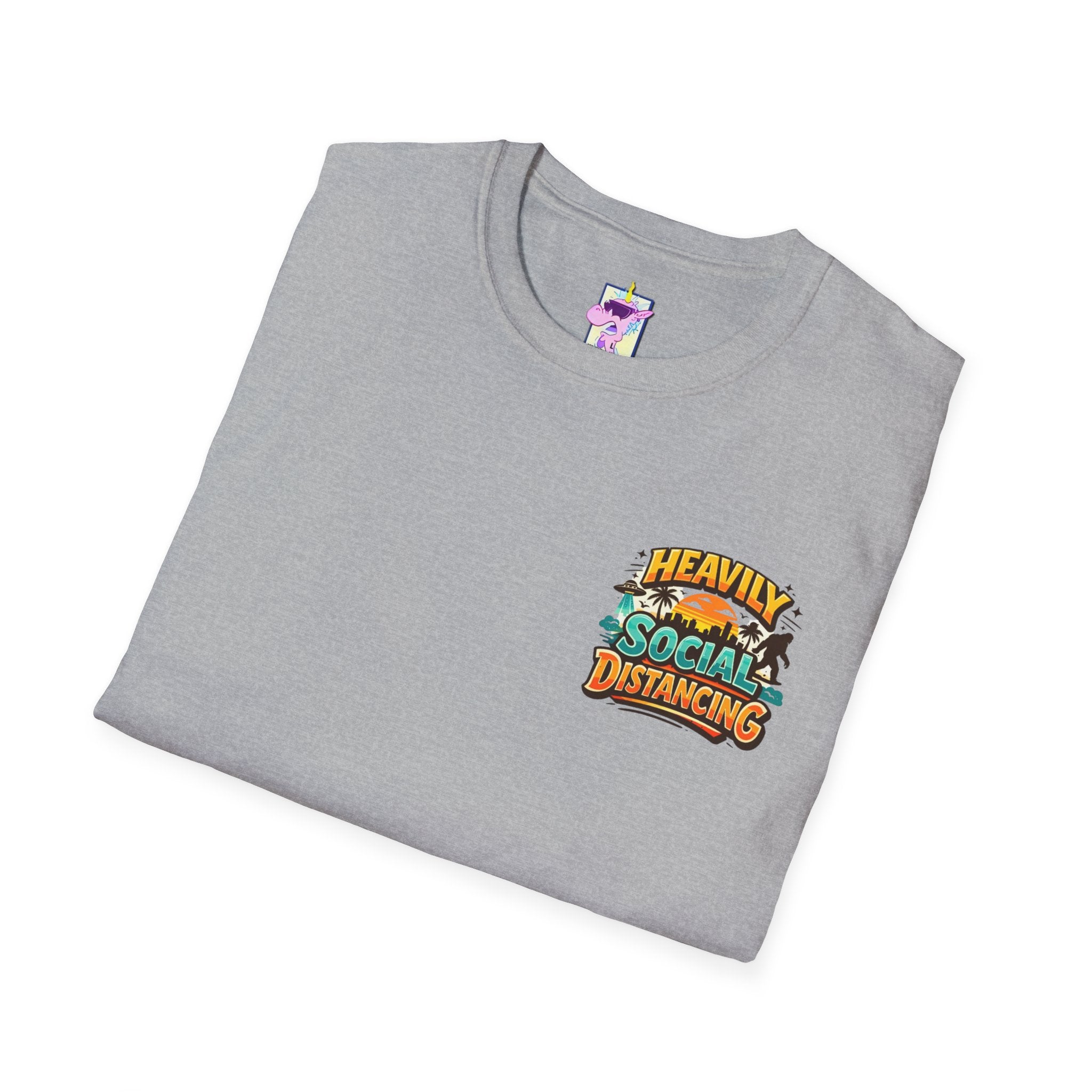 Heavily Socially Distancing Funny T-Shirt