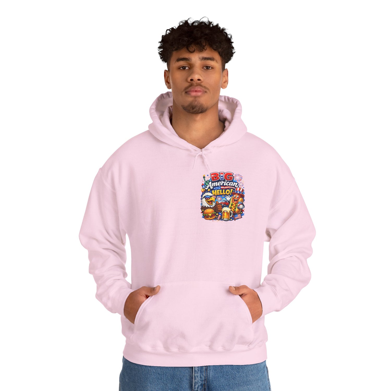 Big American Hello Funny Hoodie