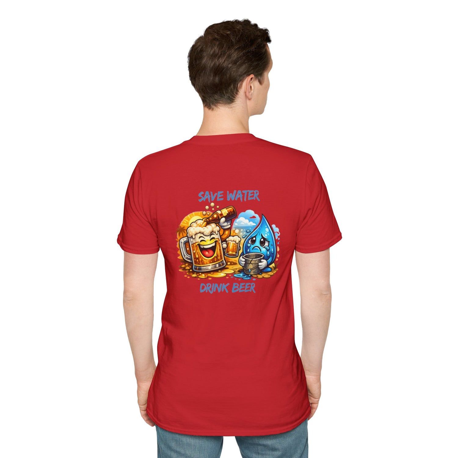 Save Water Drink Beer T-Shirt — Funny Beer &amp; Water Cartoon Tee