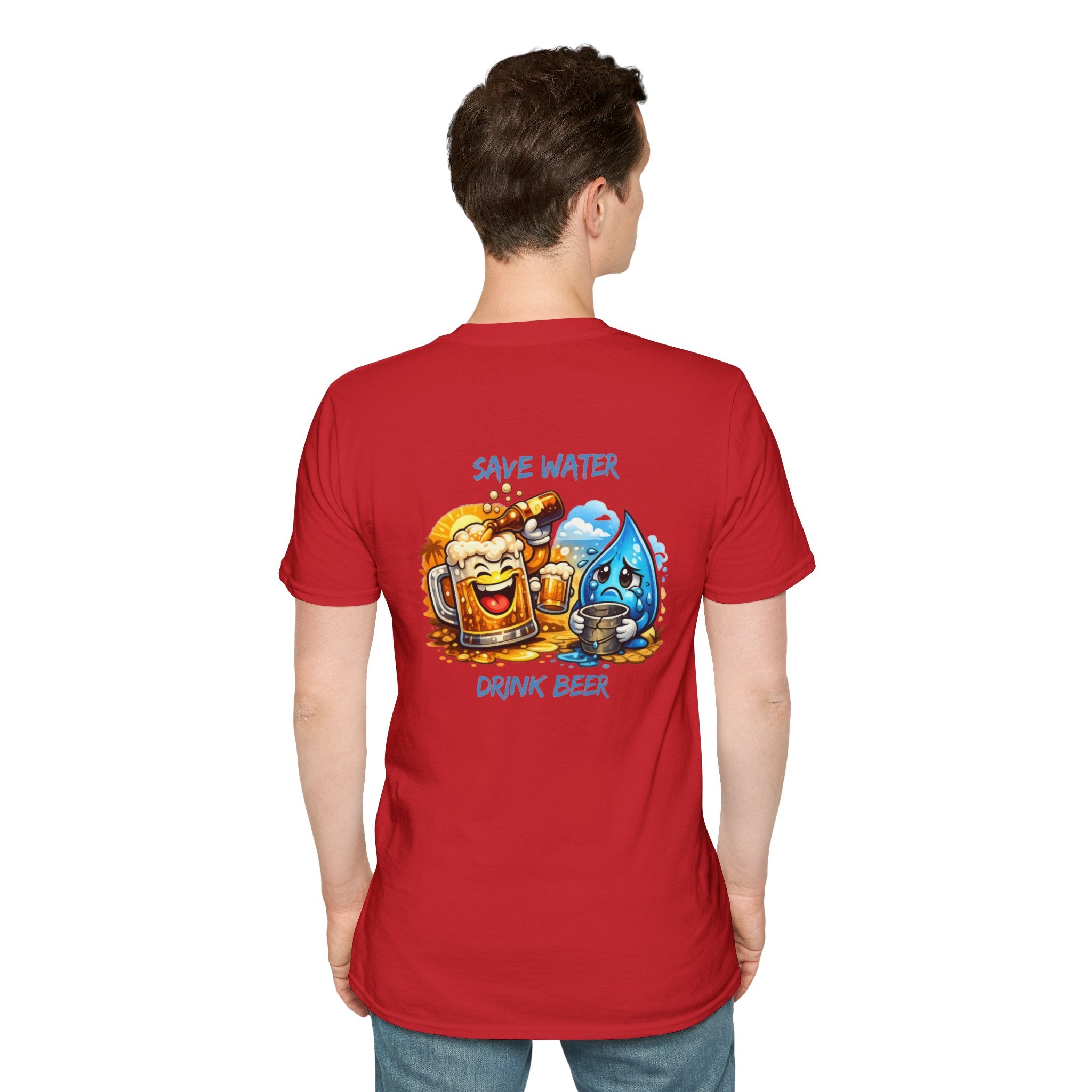 Save Water Drink Beer T-Shirt — Funny Beer &amp; Water Cartoon Tee