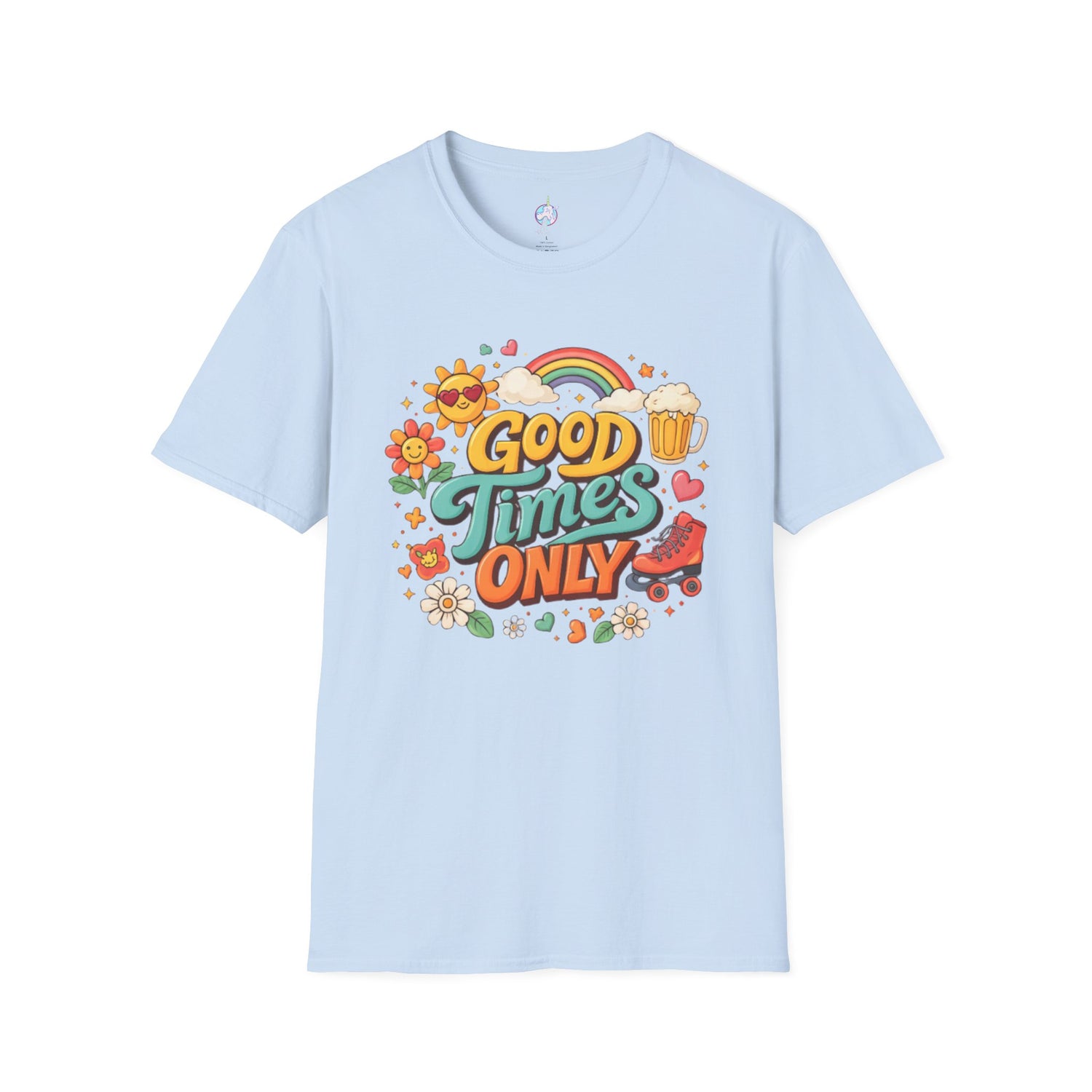 Good Times Only T-Shirt — Retro Roller &amp; Sunshine Graphic Tee