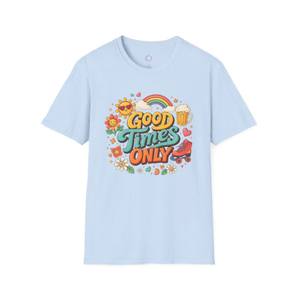 Good Times Only T-Shirt — Retro Roller &amp; Sunshine Graphic Tee
