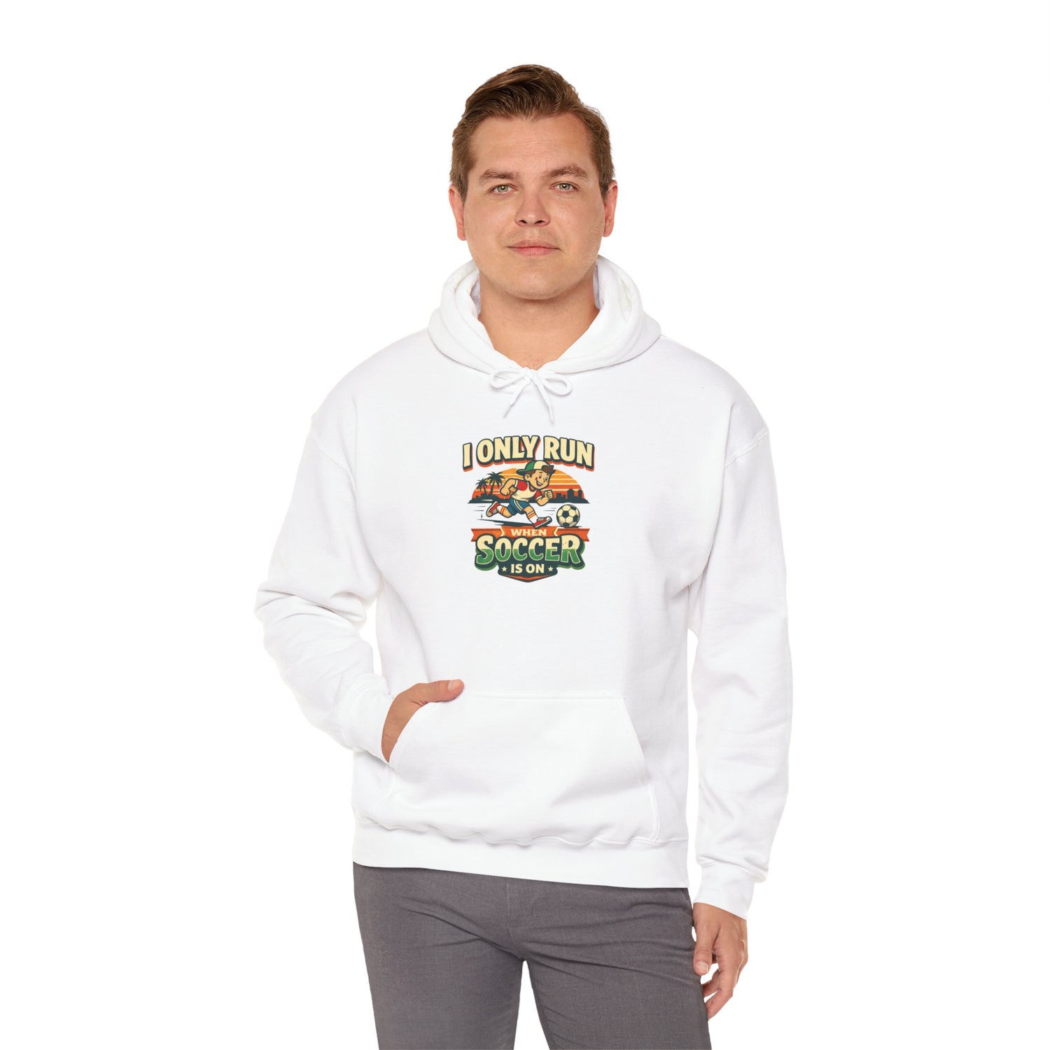 I Only Run When Soccer Is On Funny Hoodie