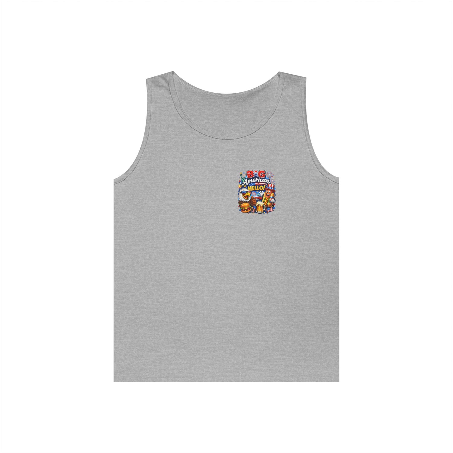 Big American Hello Funny Tank Top Patriotic