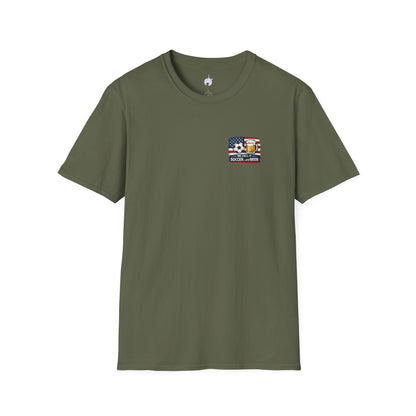Soccer and Beer T-Shirt — American Flag Soccer Ball &amp; Beer Graphic Tee