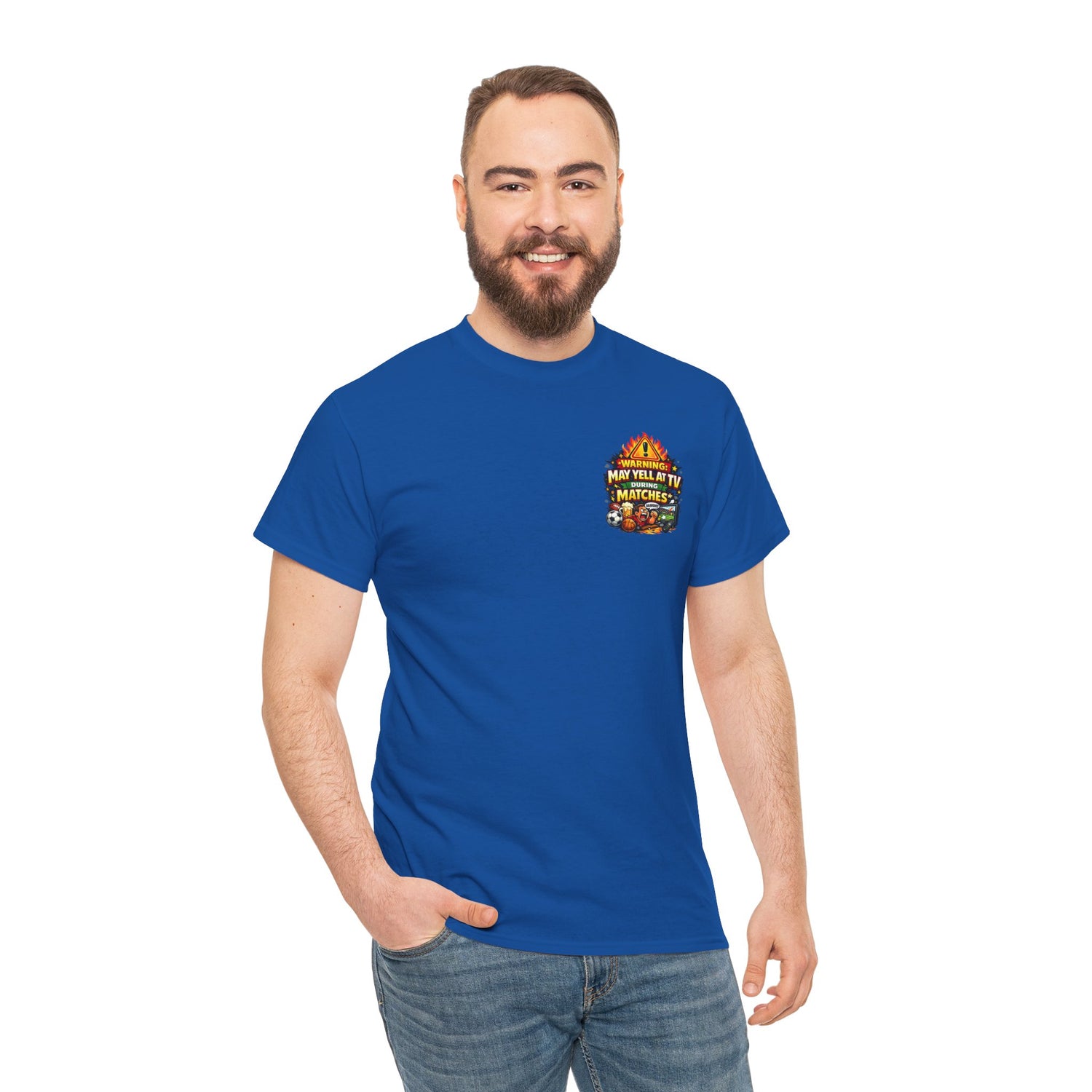 Warning May Yell At TV During Matches Funny T-Shirt