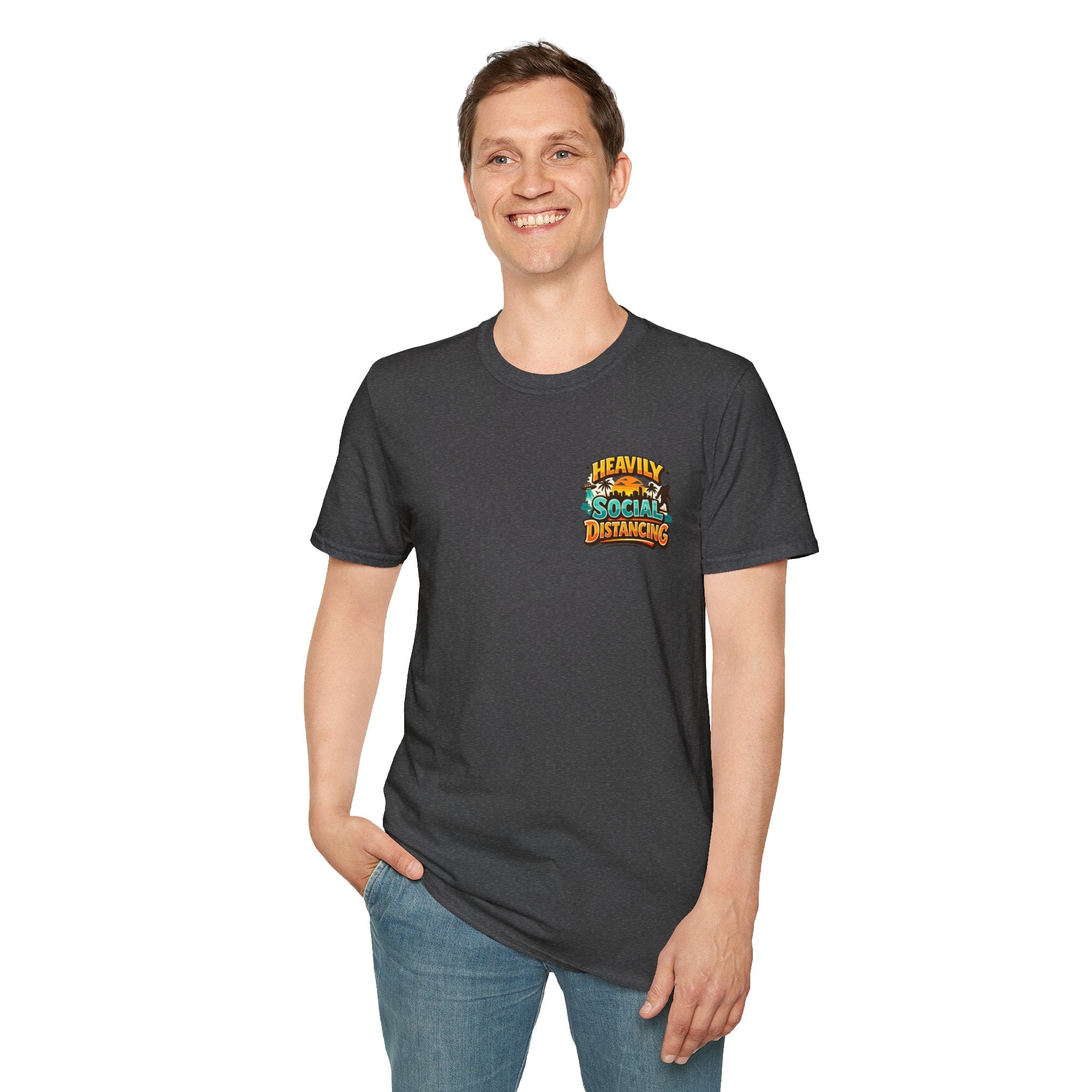 Heavily Socially Distancing Funny T-Shirt