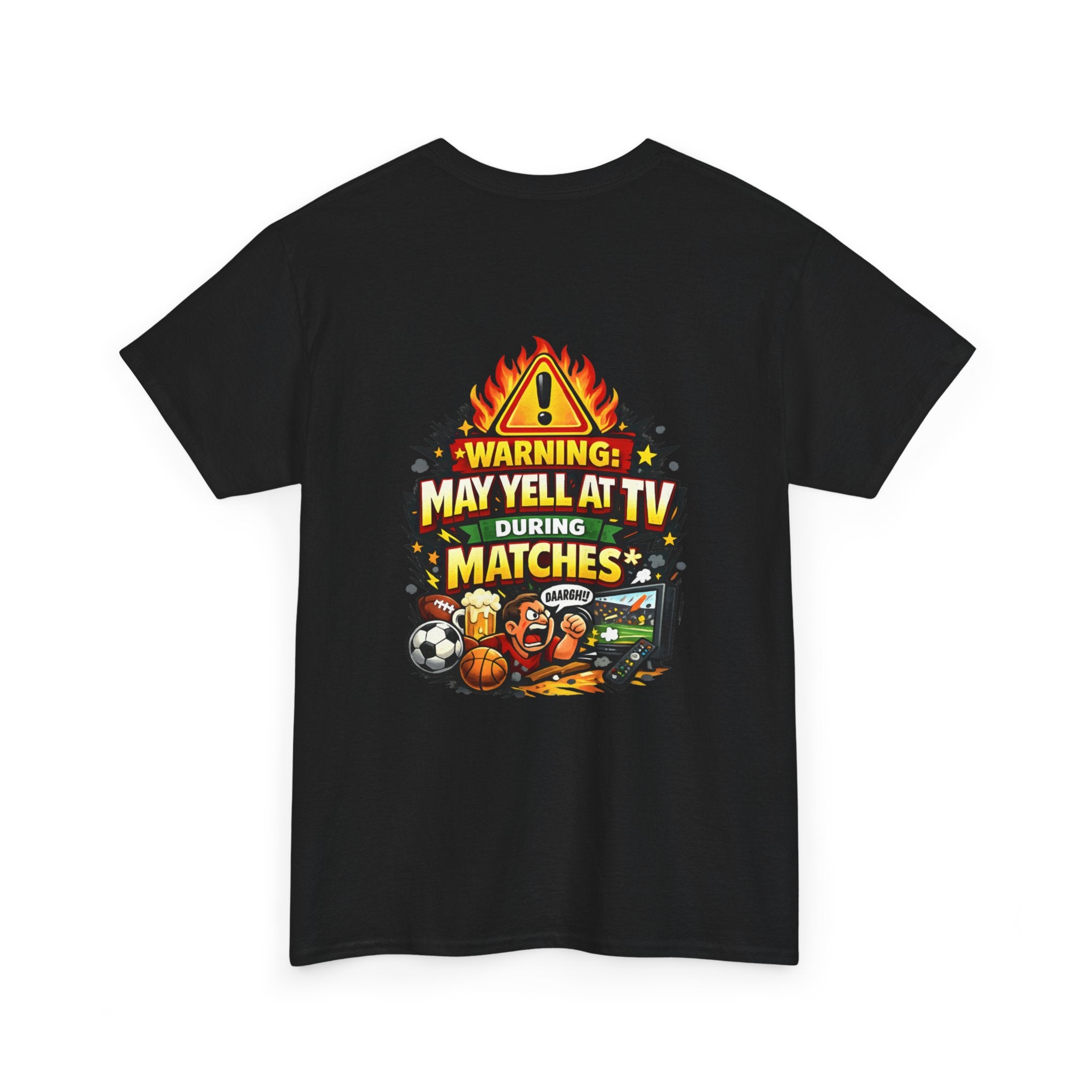 Warning May Yell At TV During Matches Funny T-Shirt