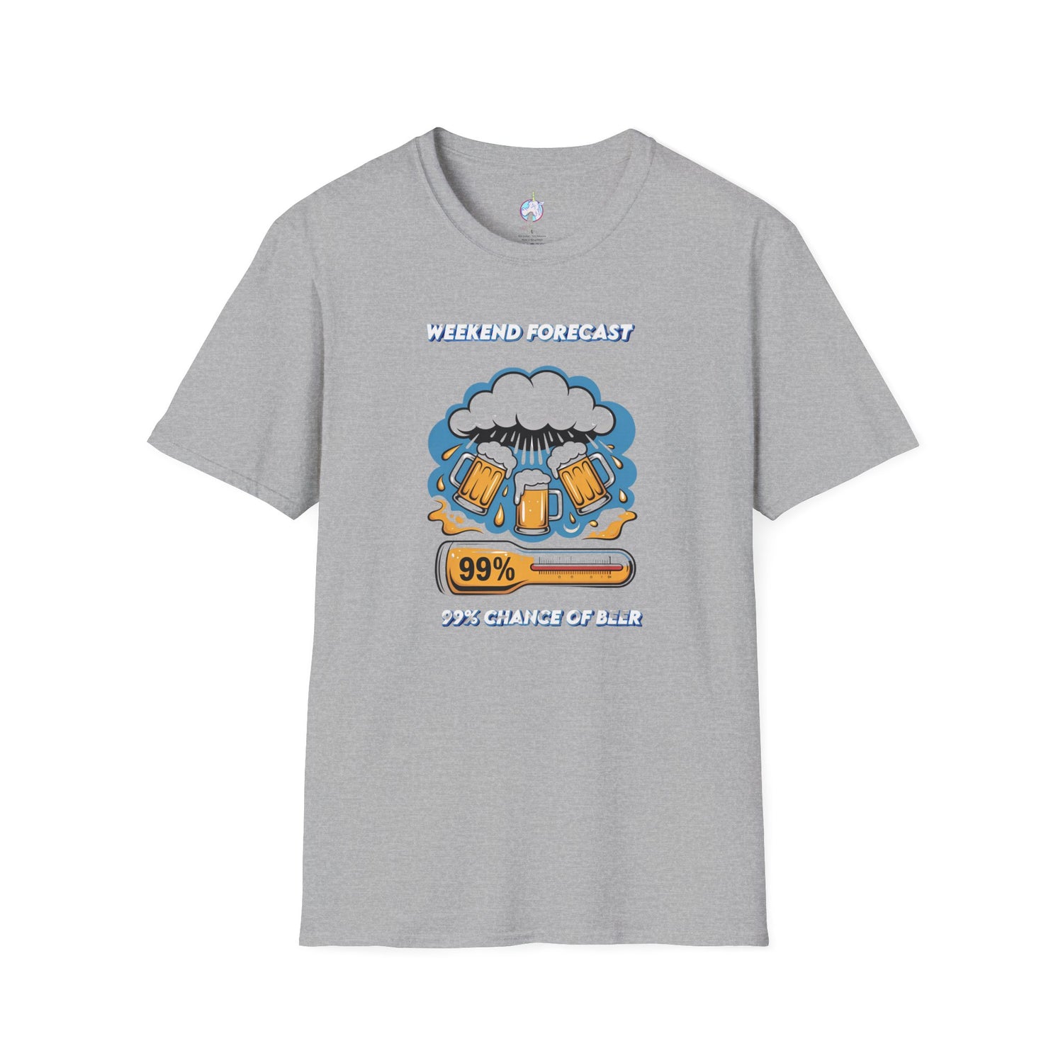 Weekend Forecast Tee — "99% Chance of Beer" Graphic T-Shirt