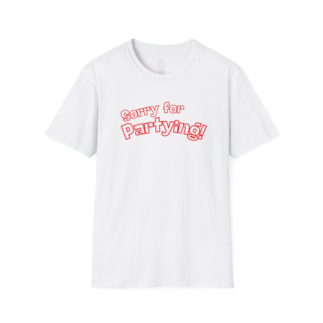 Sorry for Partying! Graphic T-Shirt — Funny Retro Pink Text Tee