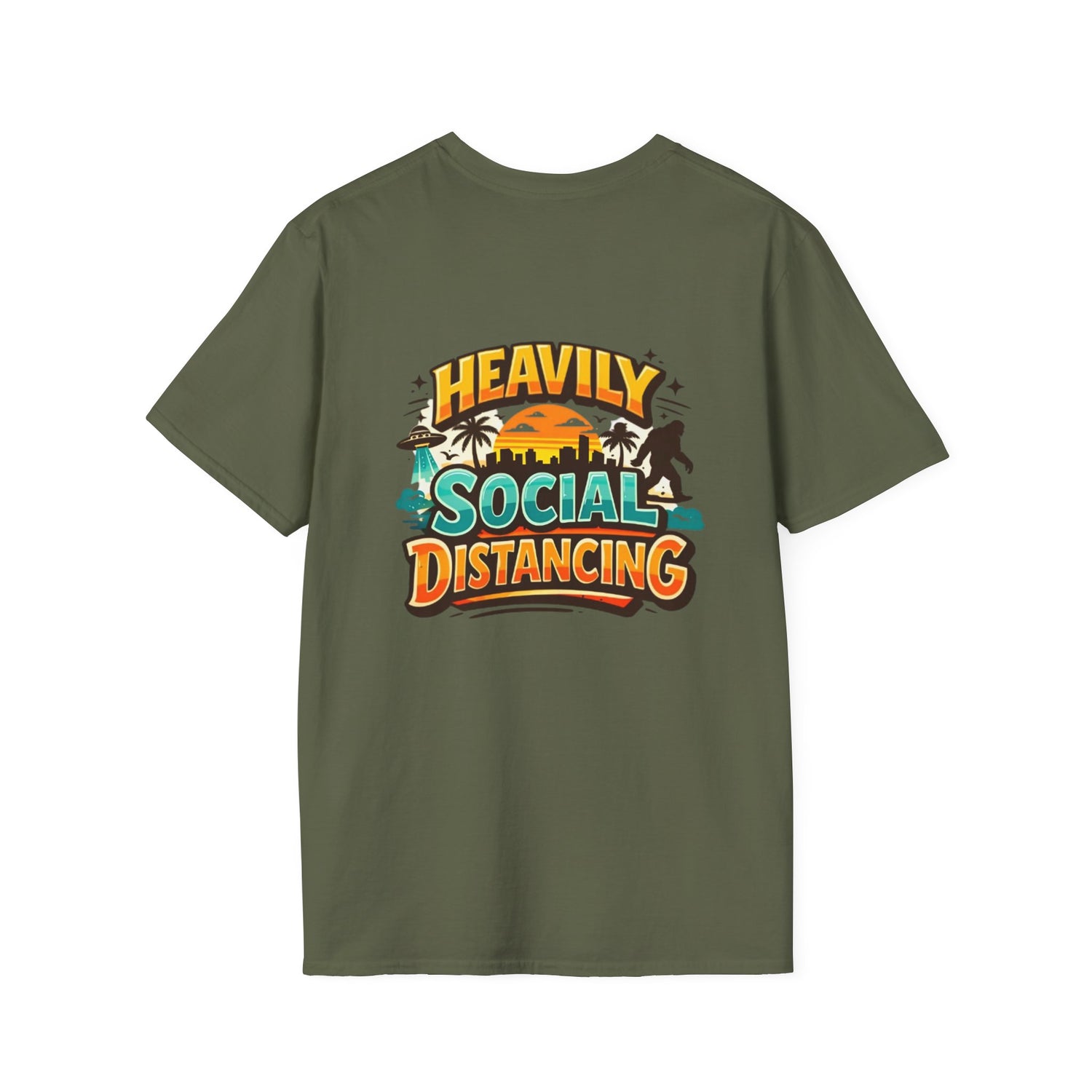 Heavily Socially Distancing Funny T-Shirt