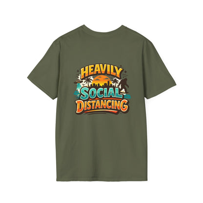 Heavily Socially Distancing Funny T-Shirt