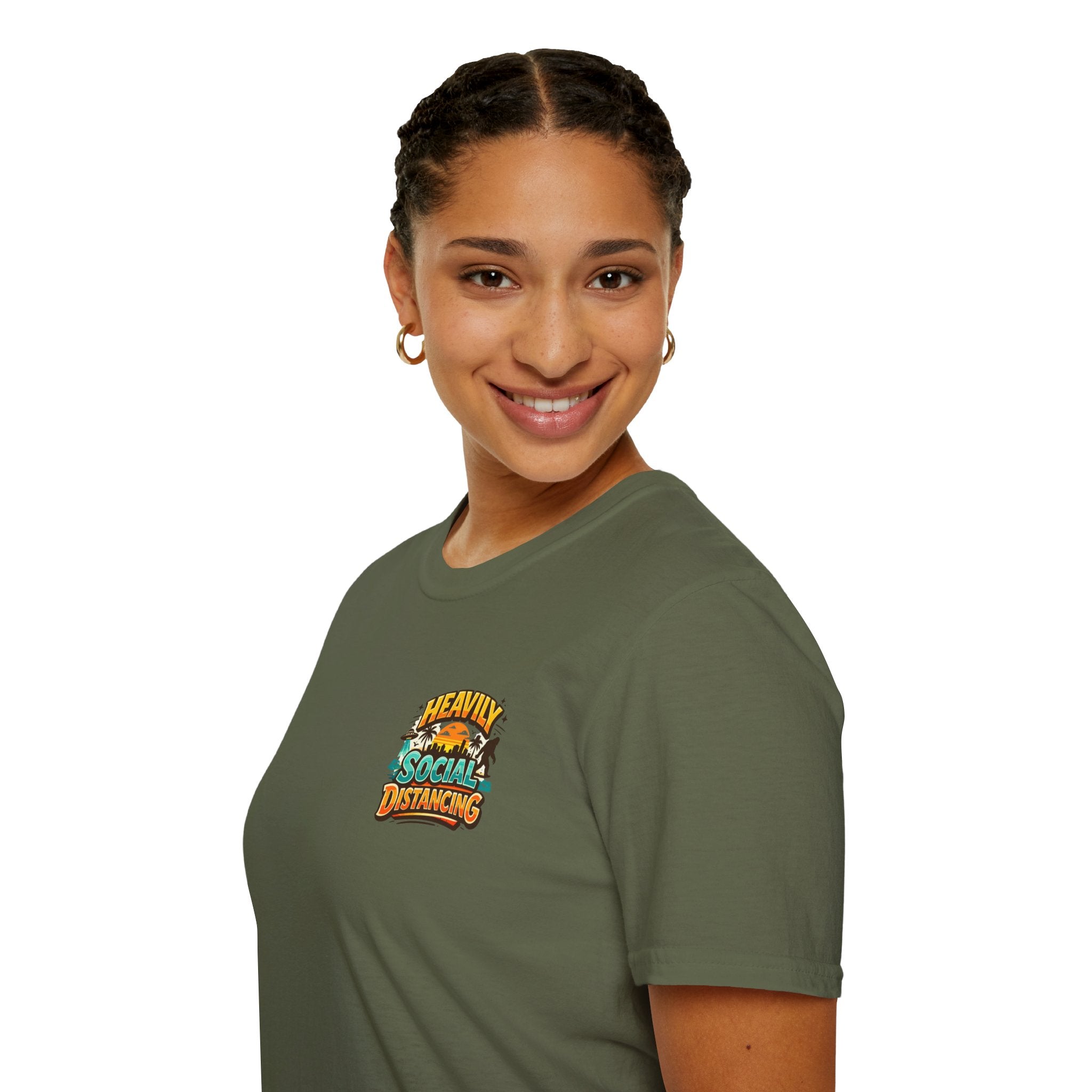 Heavily Socially Distancing Funny T-Shirt