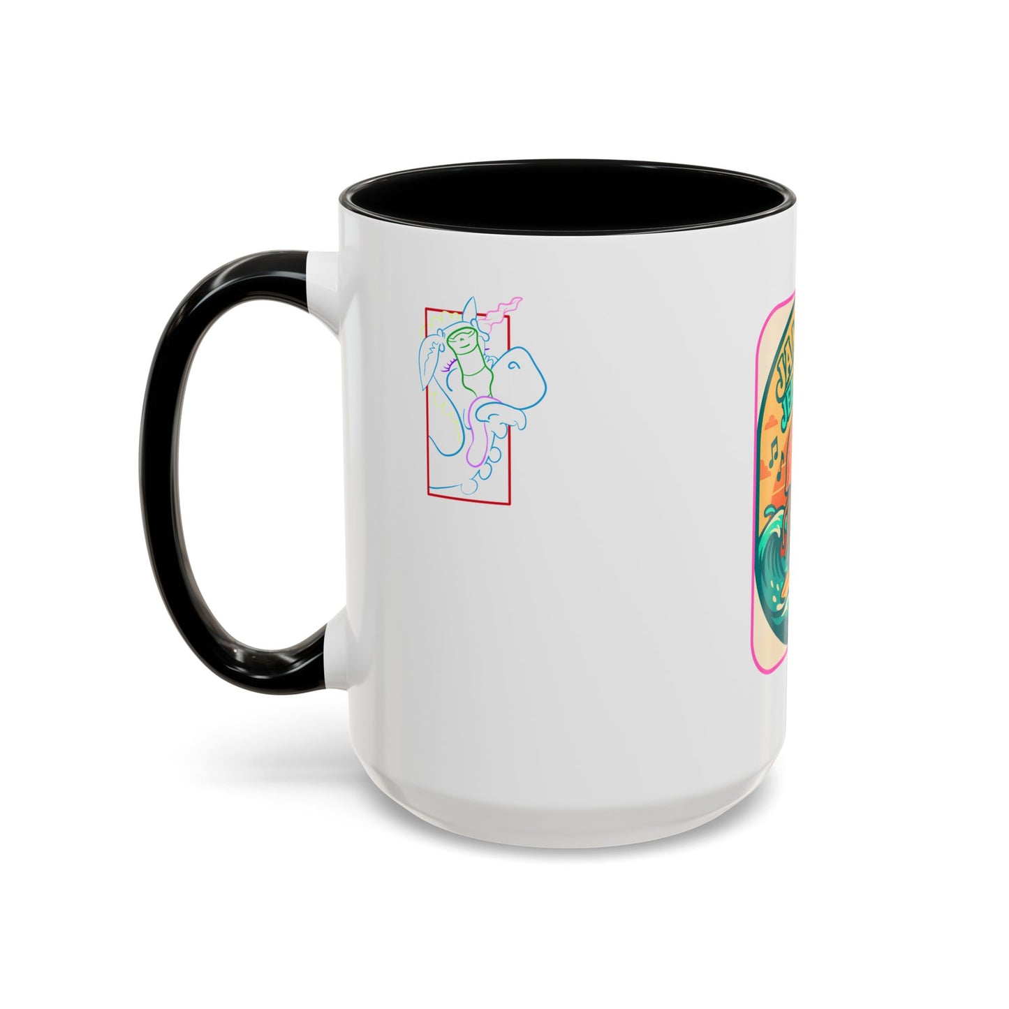 Jammin' Jellyfish Coffee Mug - Fun Surfing Ocean Mug, Tropical Drinkware, Beach Vibes Gift, Casual Teacup, Quirky Kitchen Decor