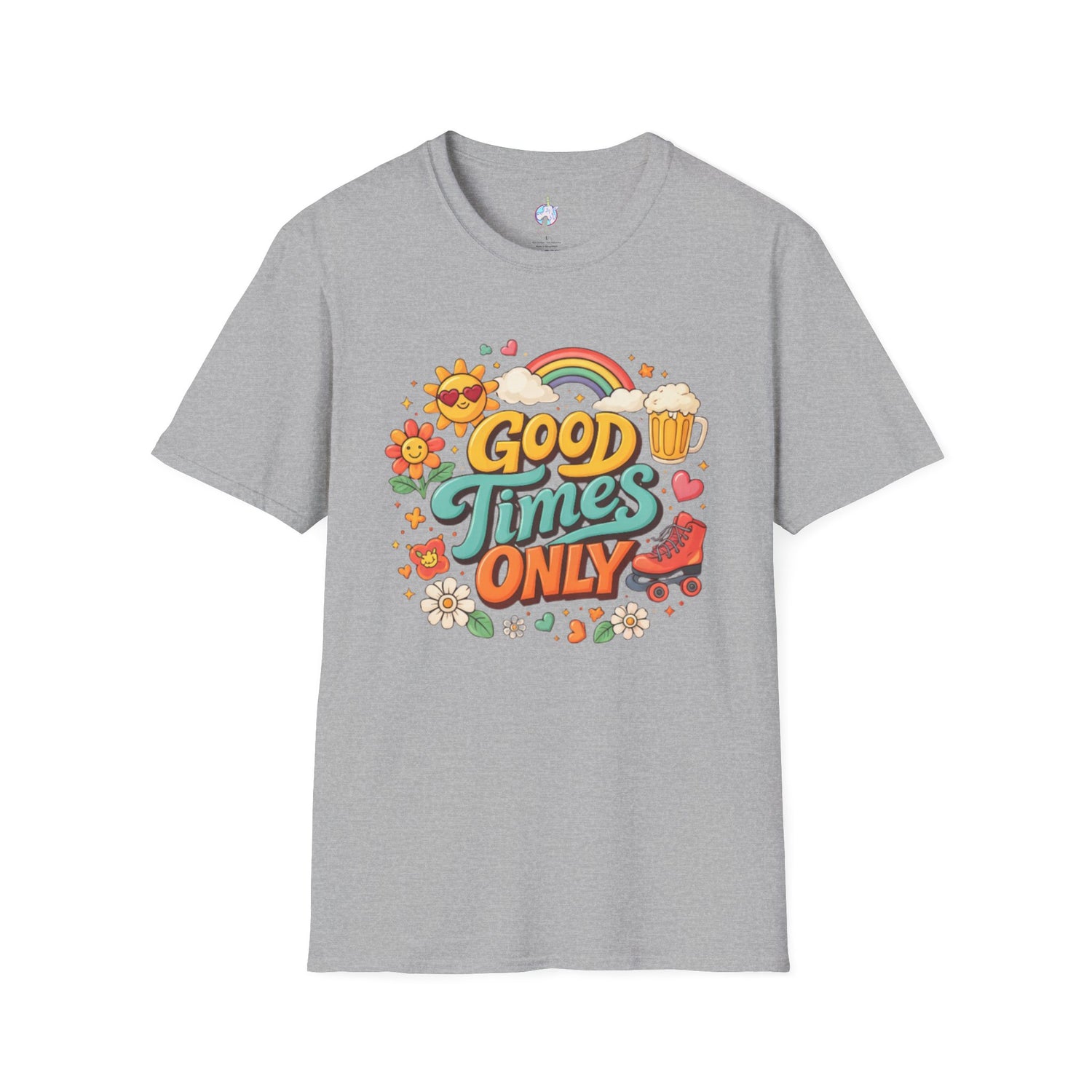 Good Times Only T-Shirt — Retro Roller &amp; Sunshine Graphic Tee