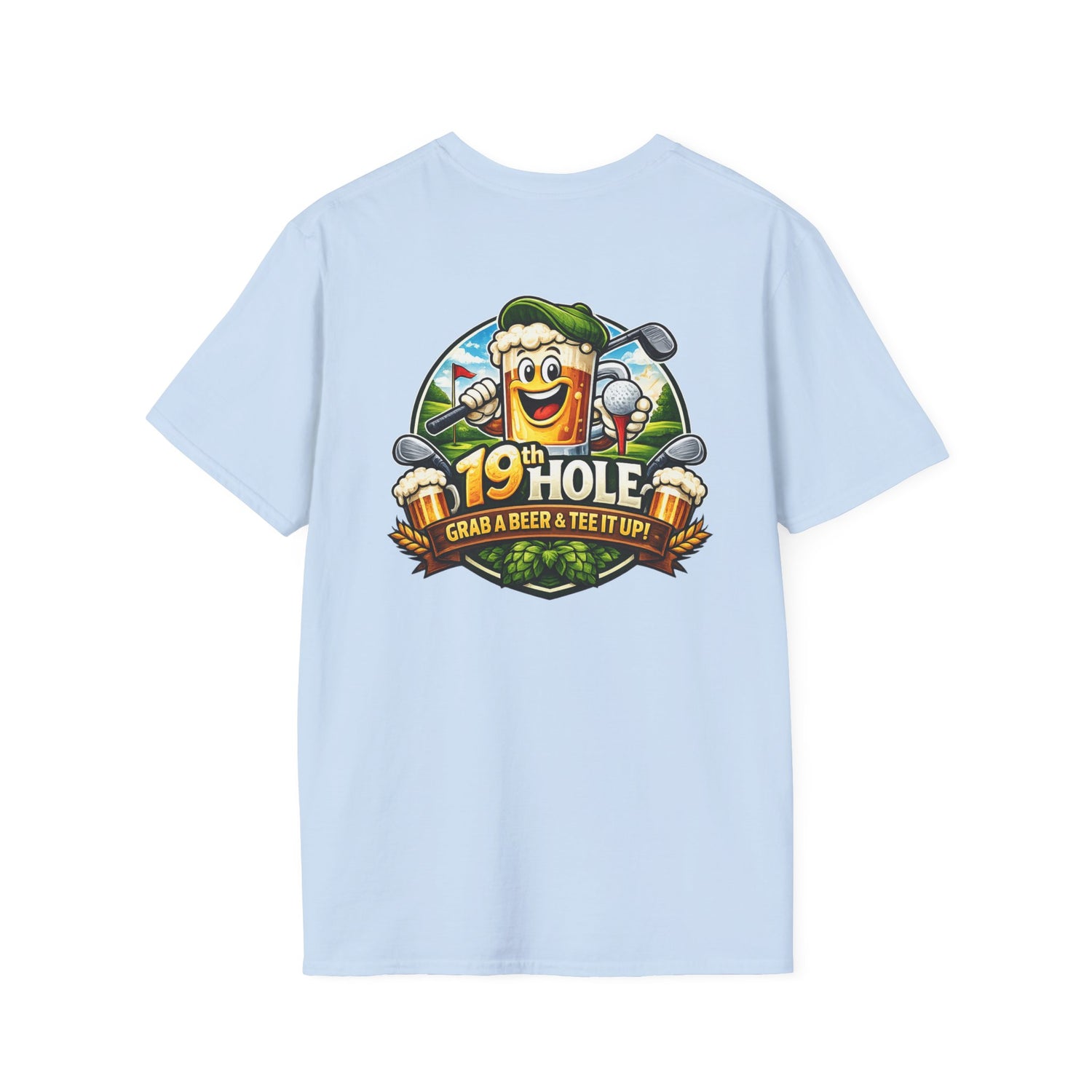 19th Hole Golf T-Shirt — "Grab a Beer &amp; Tee It Up" Vintage Golfing Tee