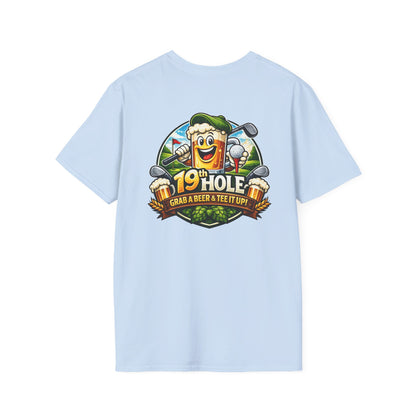 19th Hole Golf T-Shirt — "Grab a Beer &amp; Tee It Up" Vintage Golfing Tee